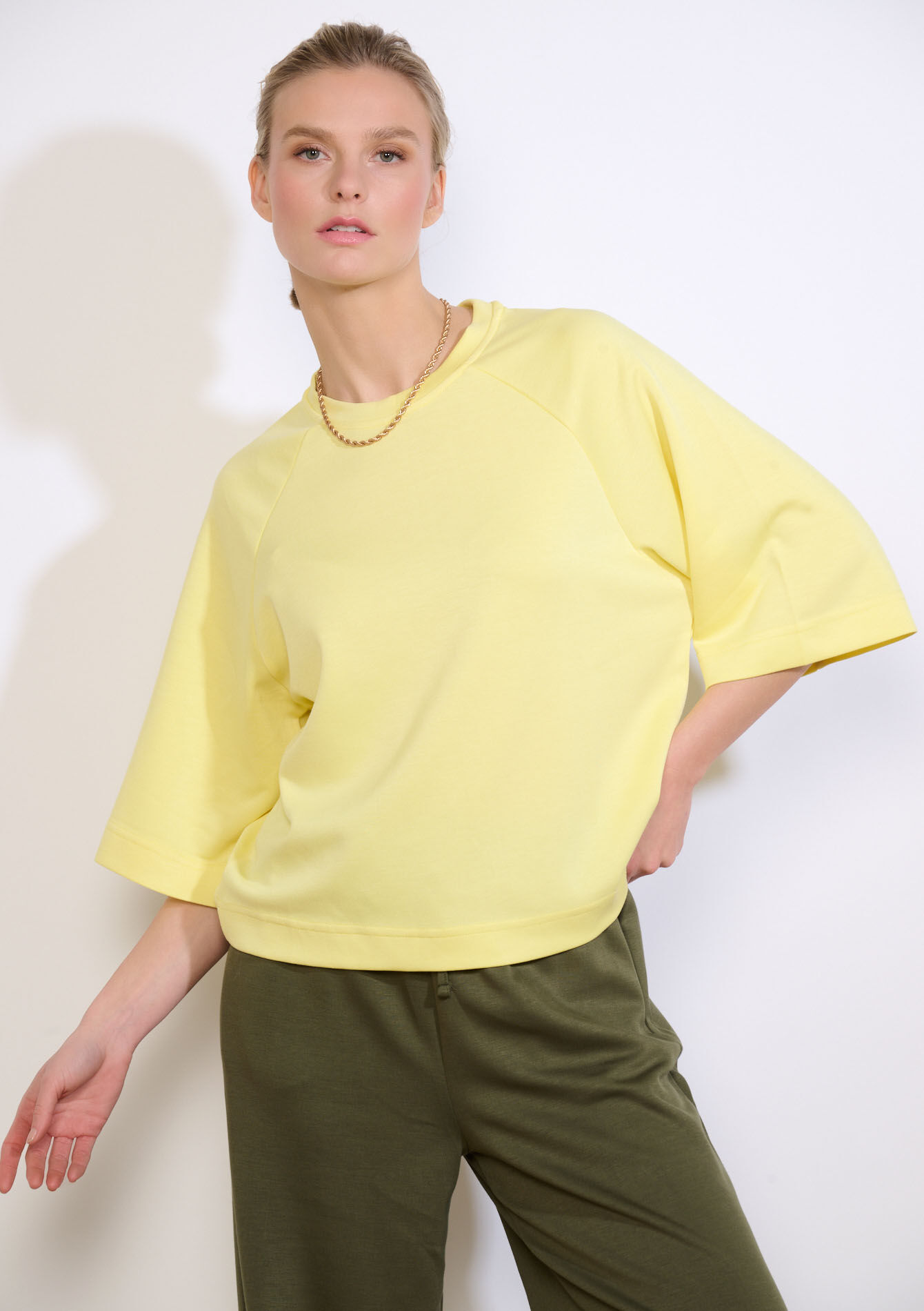 Sweater met 3/4 mouwen, , back