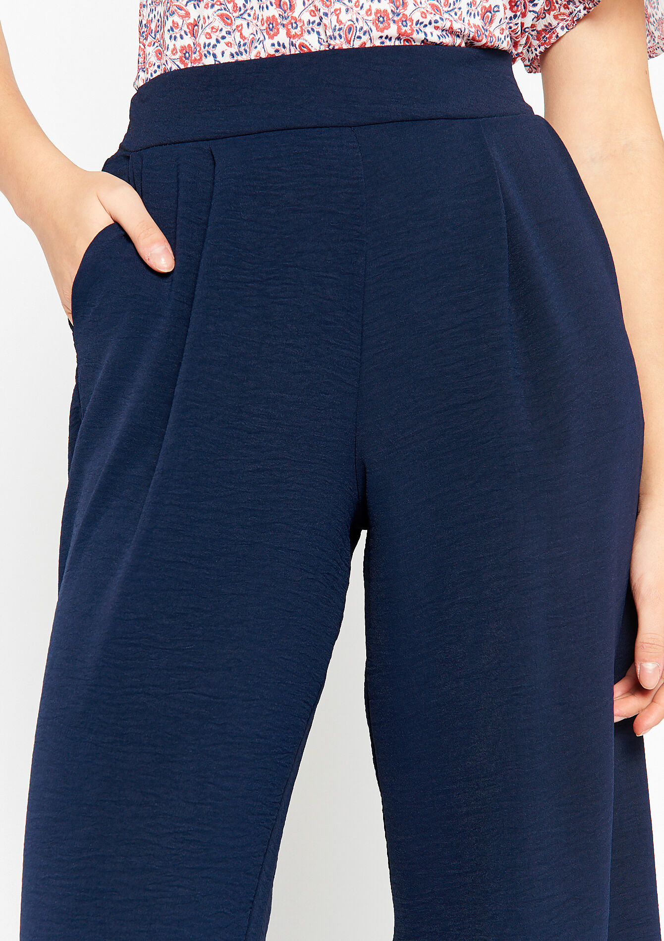Broek met wijde pijpen, Broek met wijde pijpen - NAVY BASIC - 06600732_2723