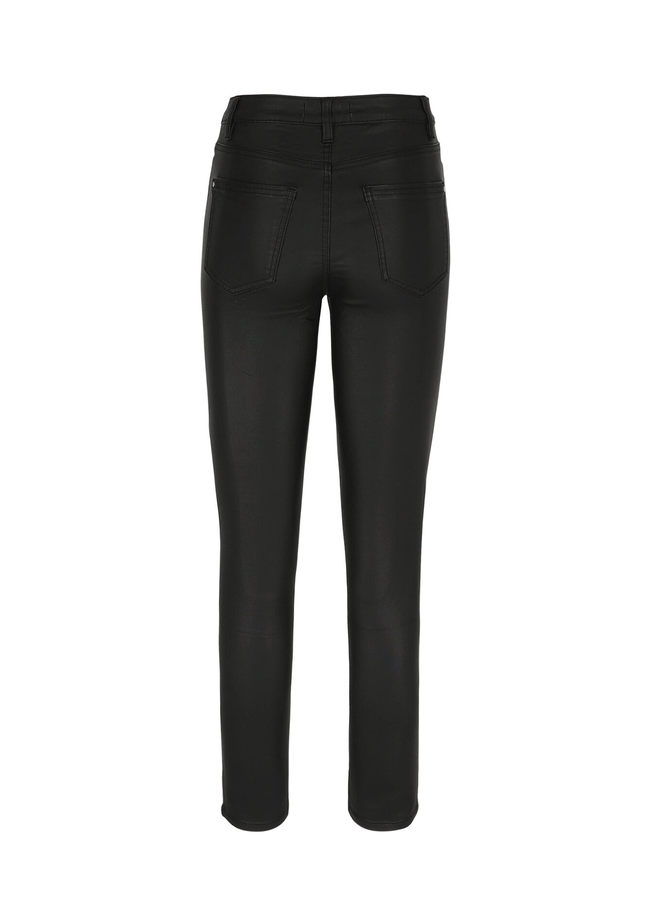 Pantalon enduit taille haute, Pantalon enduit taille haute - BLACK - 06004594_1119