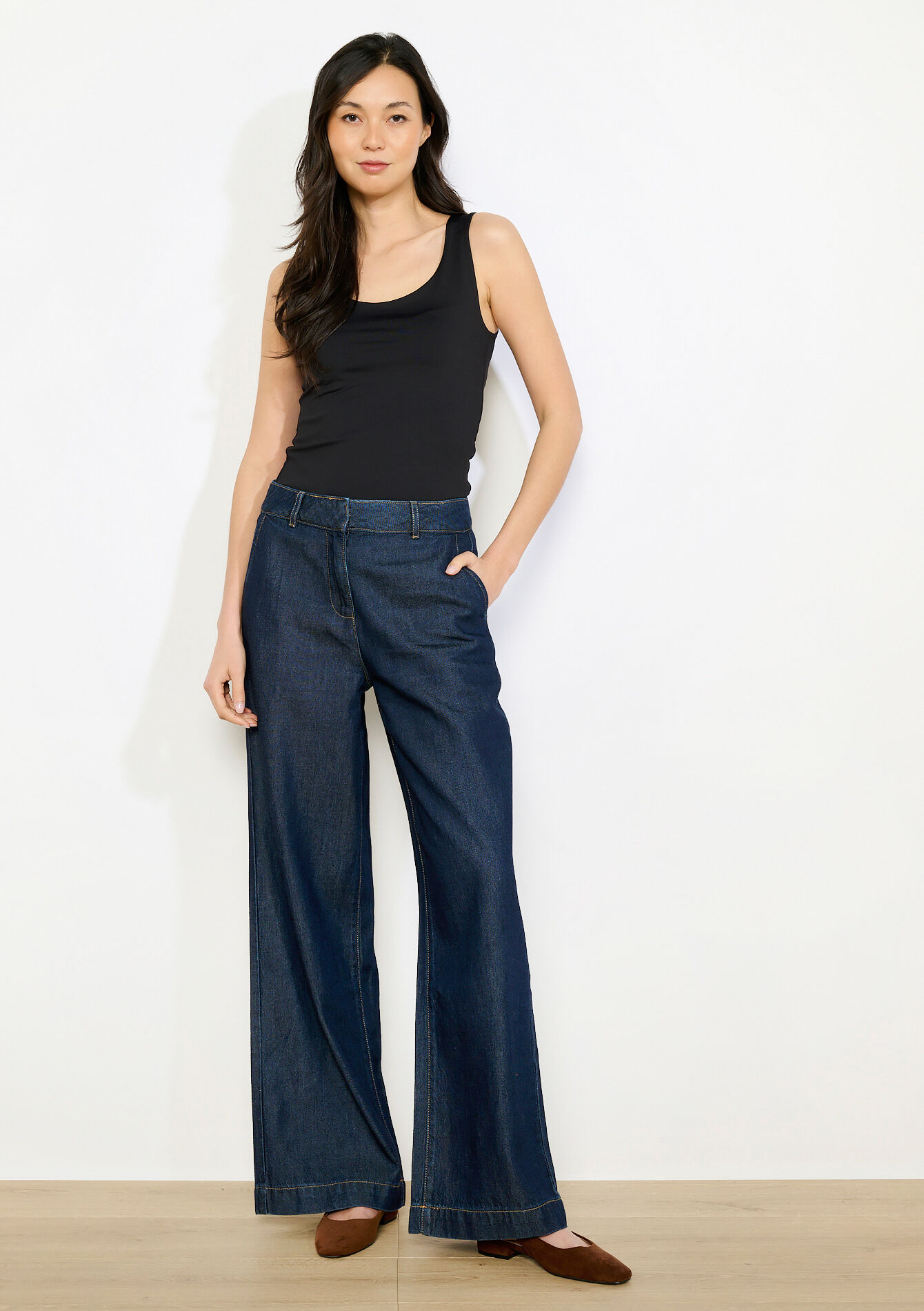 Fitted round neck tank, Fitted round neck tank - BLACK - 02200530_1119