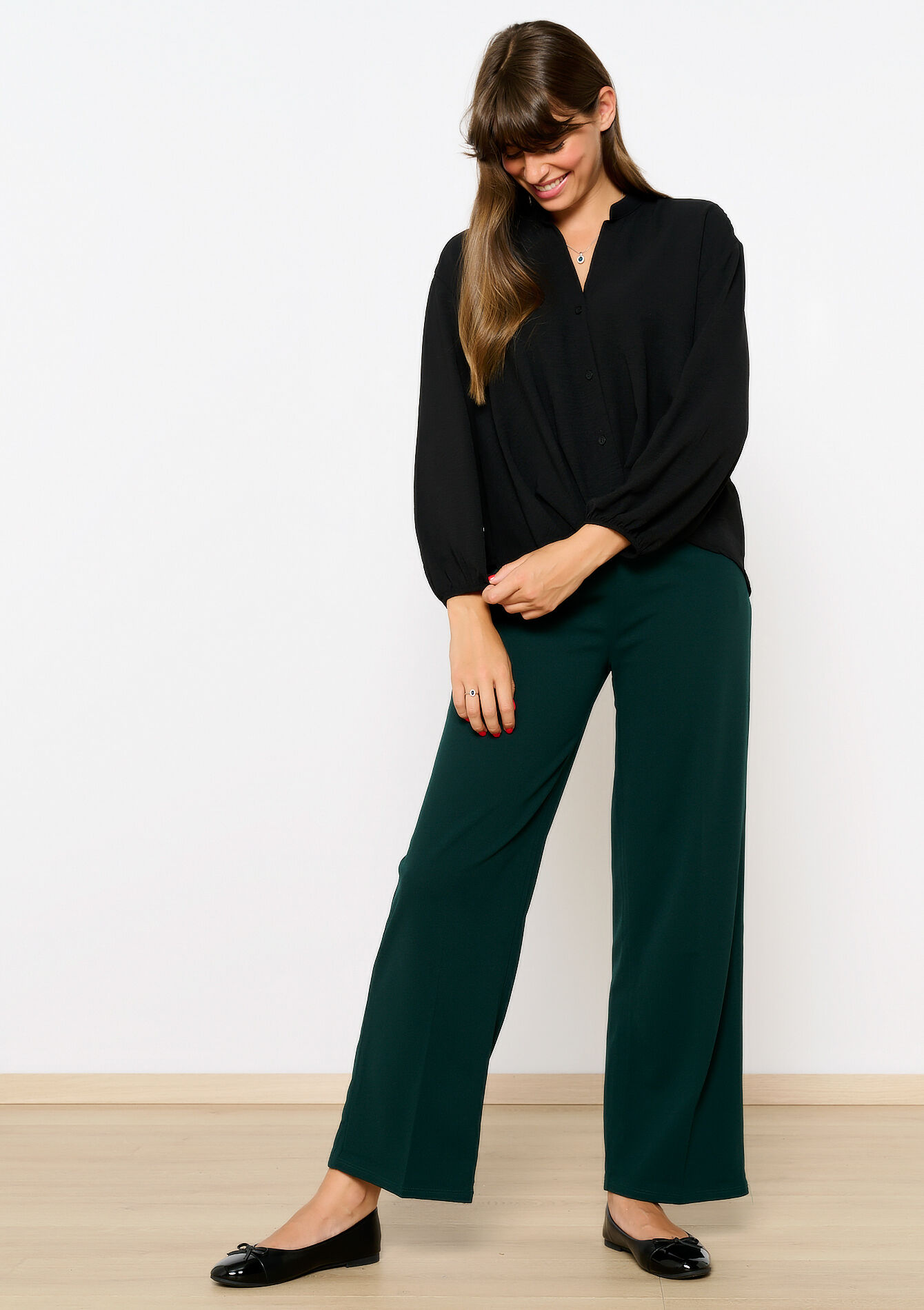 Hemd met tunesische kraag - BLACK - 05702643_1119