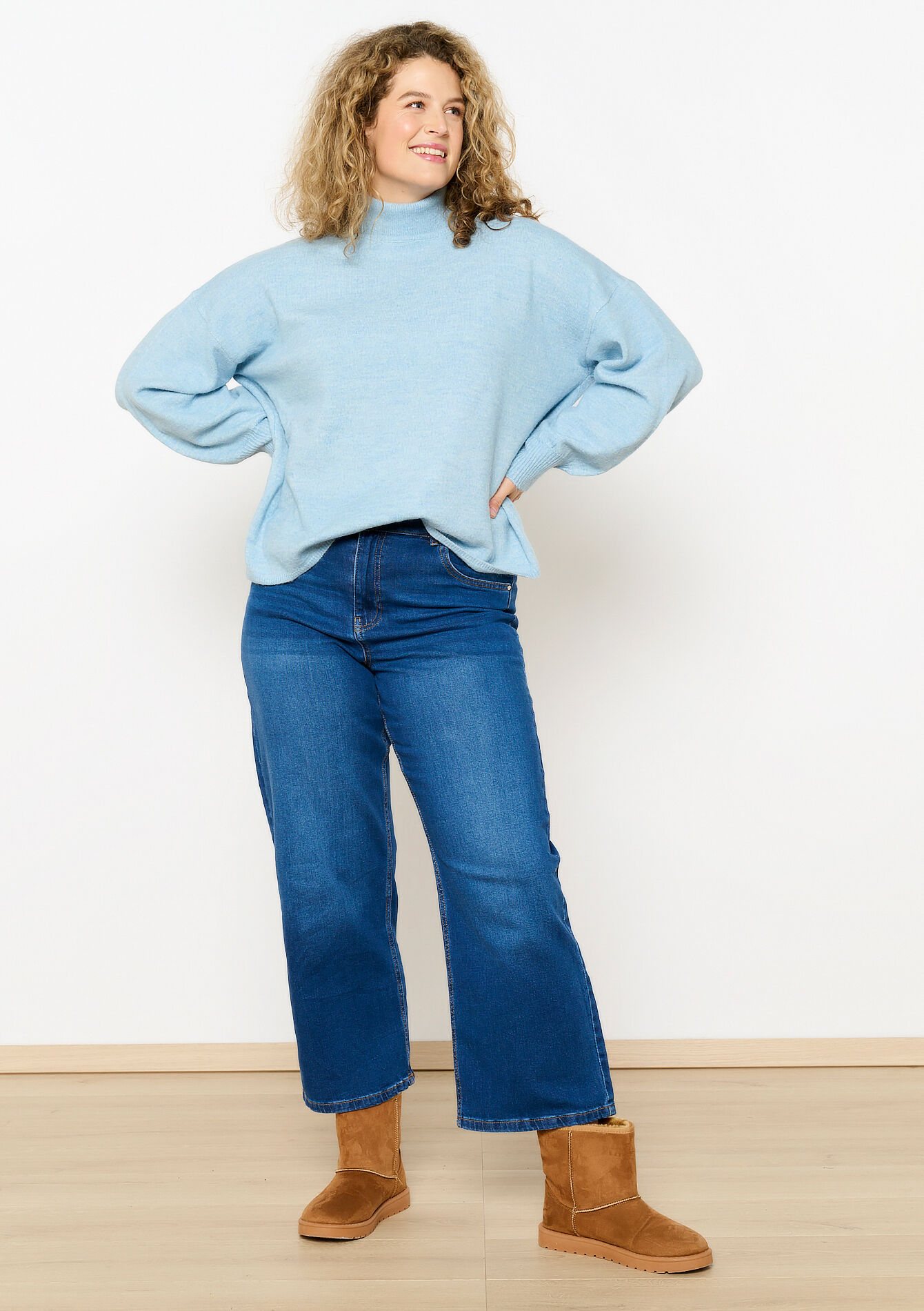 Sweater with turtleneck, Sweater with turtleneck - BLUE PASTEL - 04101156_3003