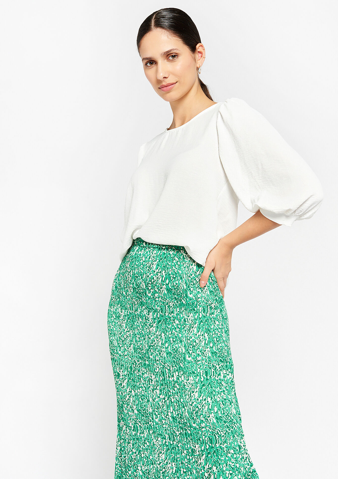 Blouse à manches courtes, Blouse à manches courtes - OPTICAL WHITE - 05702140_1019