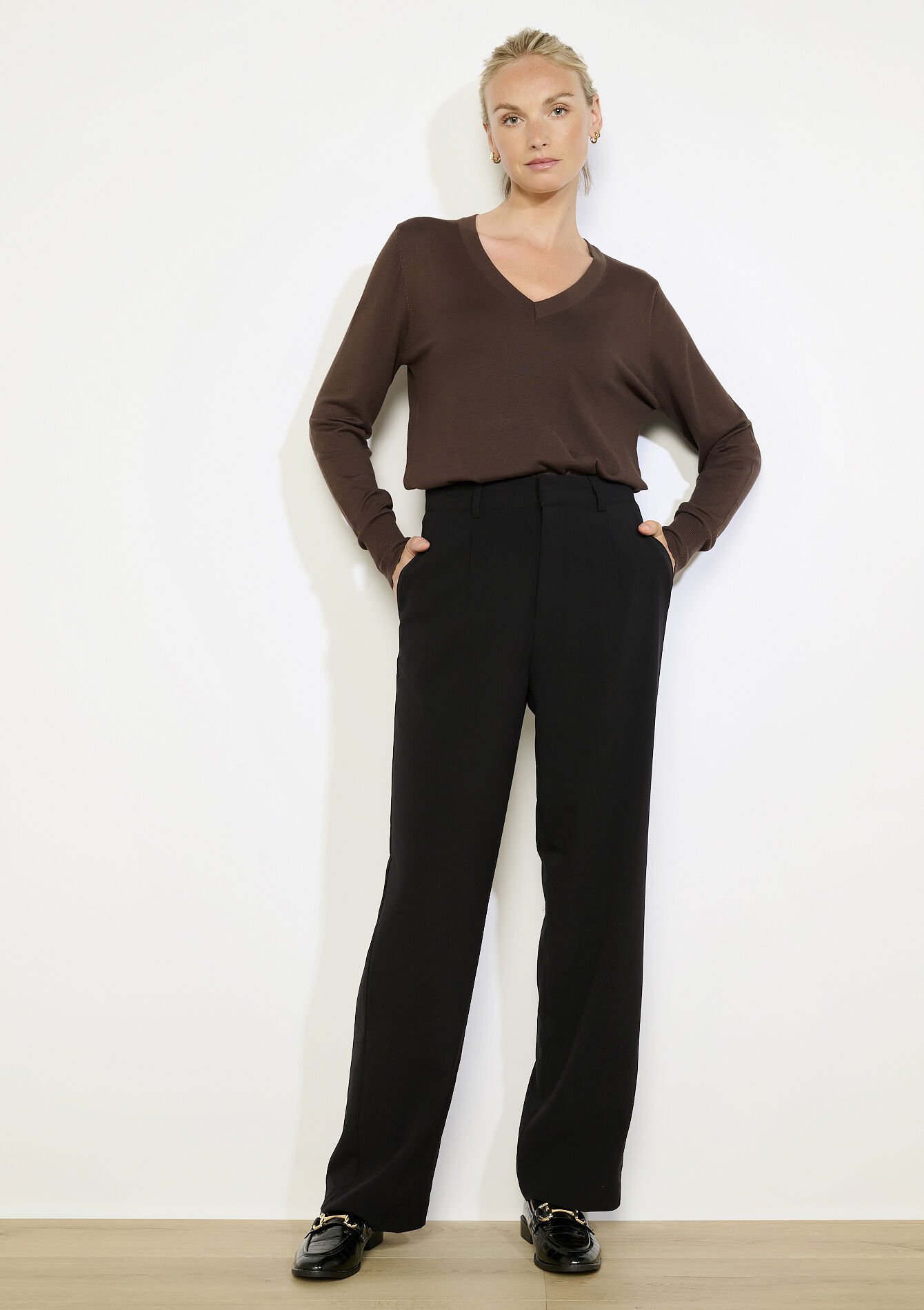 Pantalon fluide taille haute, Pantalon fluide taille haute, , detail_2