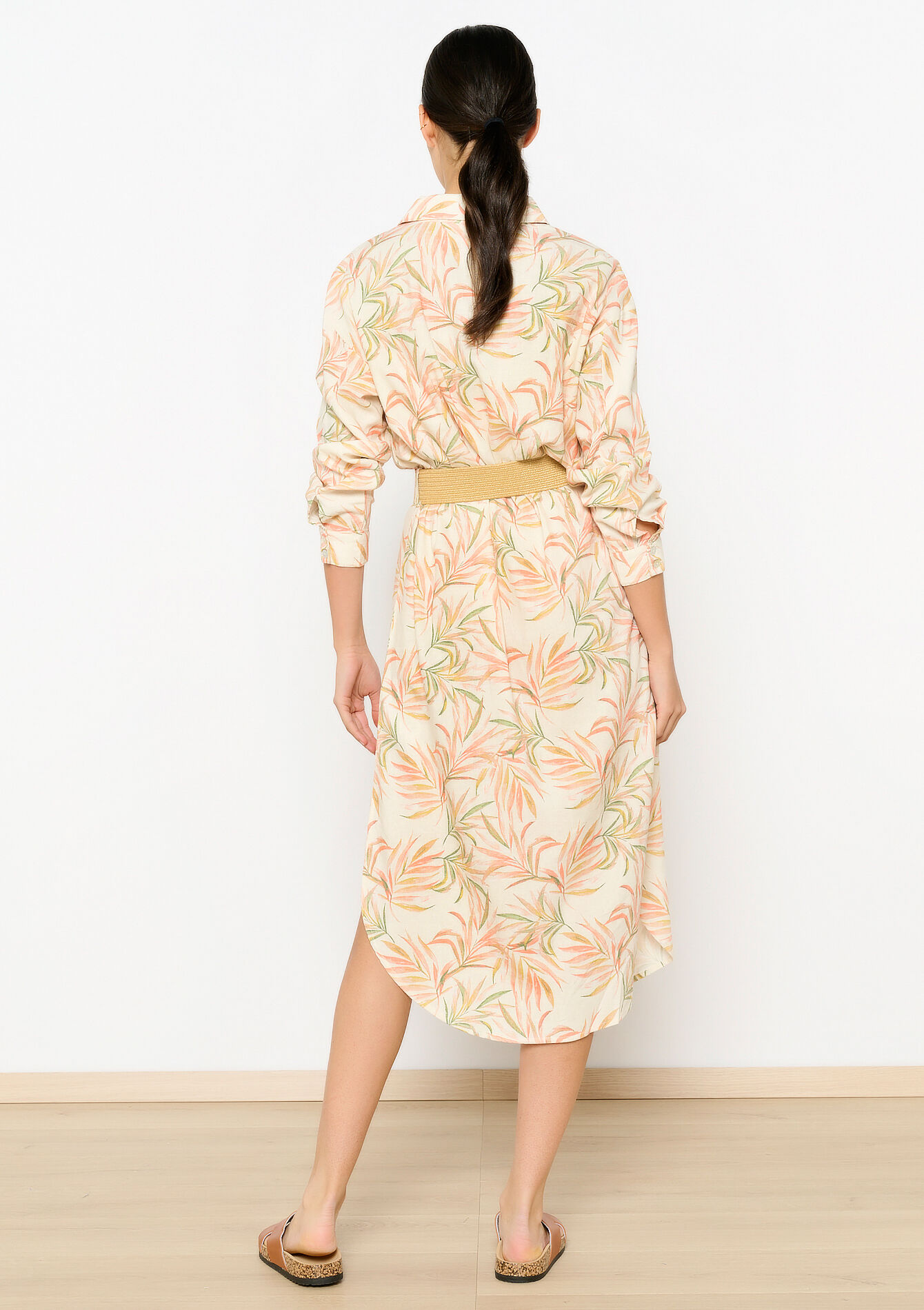 Robe cintrée avec ceinture, Robe cintrée avec ceinture - OFFWHITE - 08602224_1001