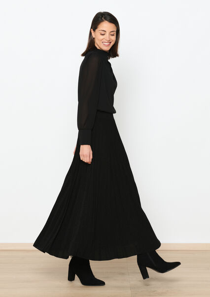 Pleated skirt - BLACK - 07101199_1119