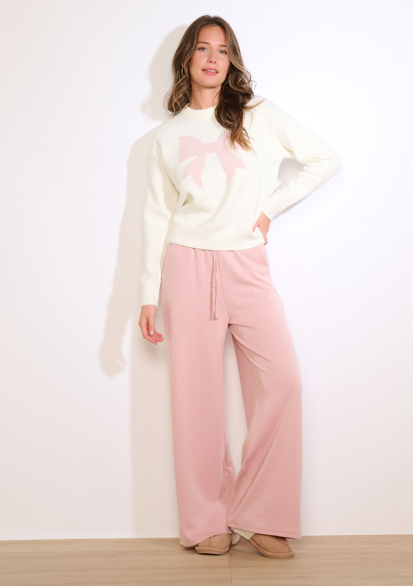 Trui met paillettenstrik - VANILLA WHITE - 15100390_1013