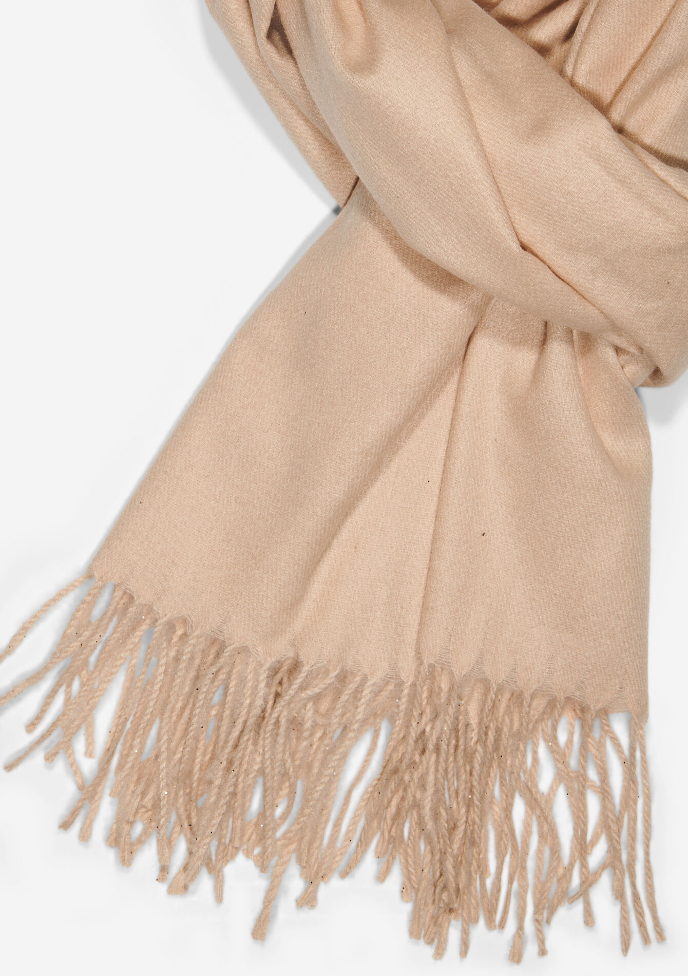 Scarf with glitter - LT BEIGE - 1106181