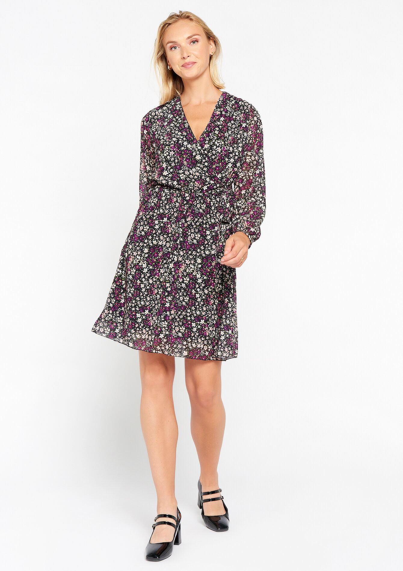 Wikkeljurk met bloemenprint - VIOLINE - 08103405_2576