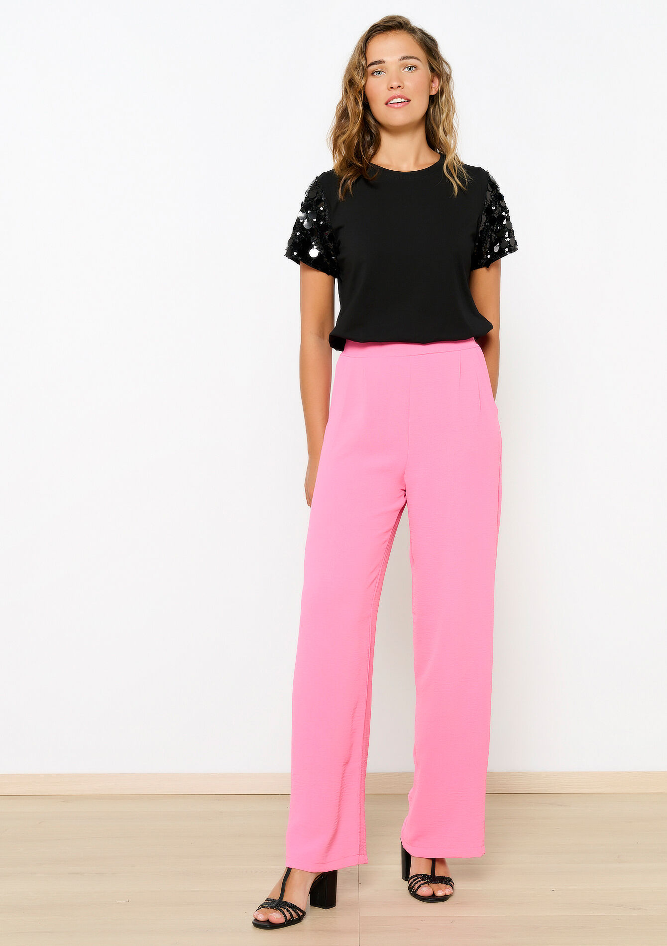 Wijde broek, Wijde broek - PINK BUBBLEGUM - 06600891_1477