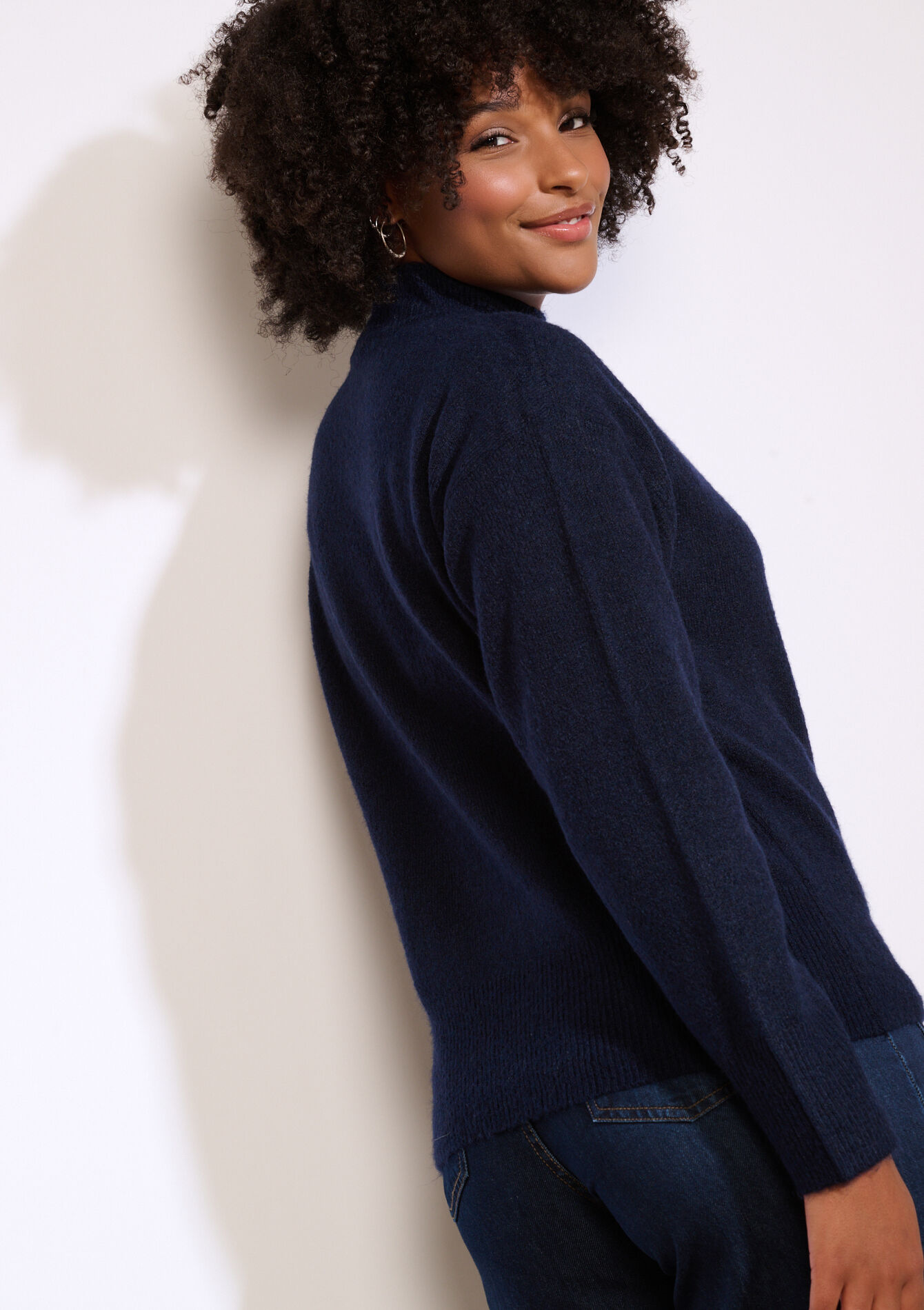 Zachte trui met col - NAVY BASIC - 04006914_2723