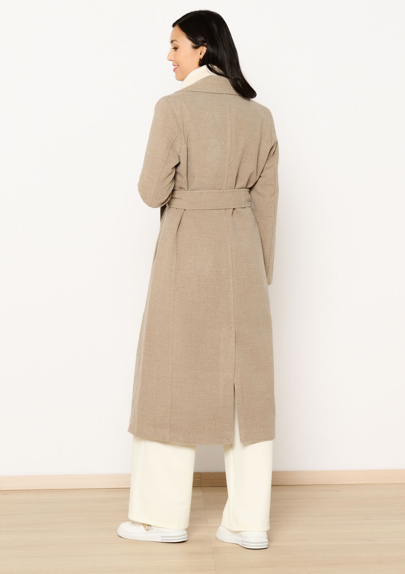 Lange jas met riem, Lange jas met riem - TAUPE - 23000673_1021
