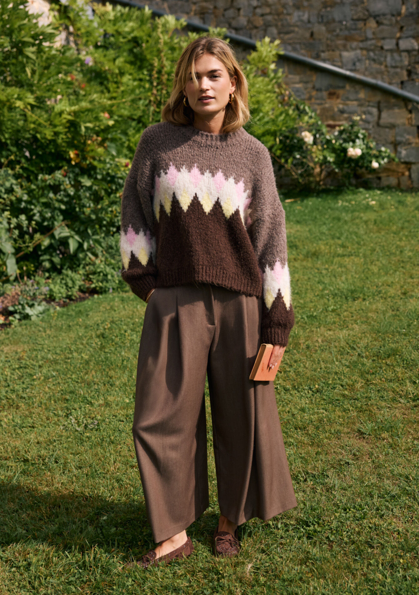 Fluid wide-leg trousers, Fluid wide-leg trousers - TAUPE - 06100764_1021