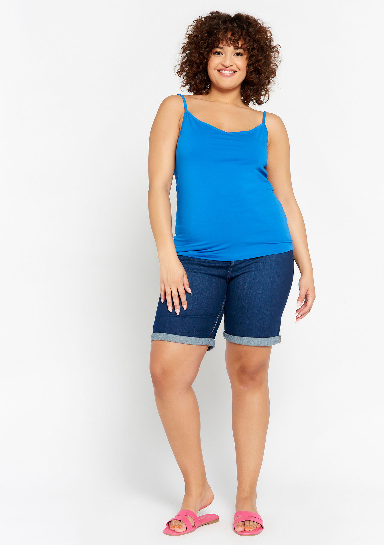 Top met spaghettibandjes, Top met spaghettibandjes - BLUE FAIENCE - 02200326_1584