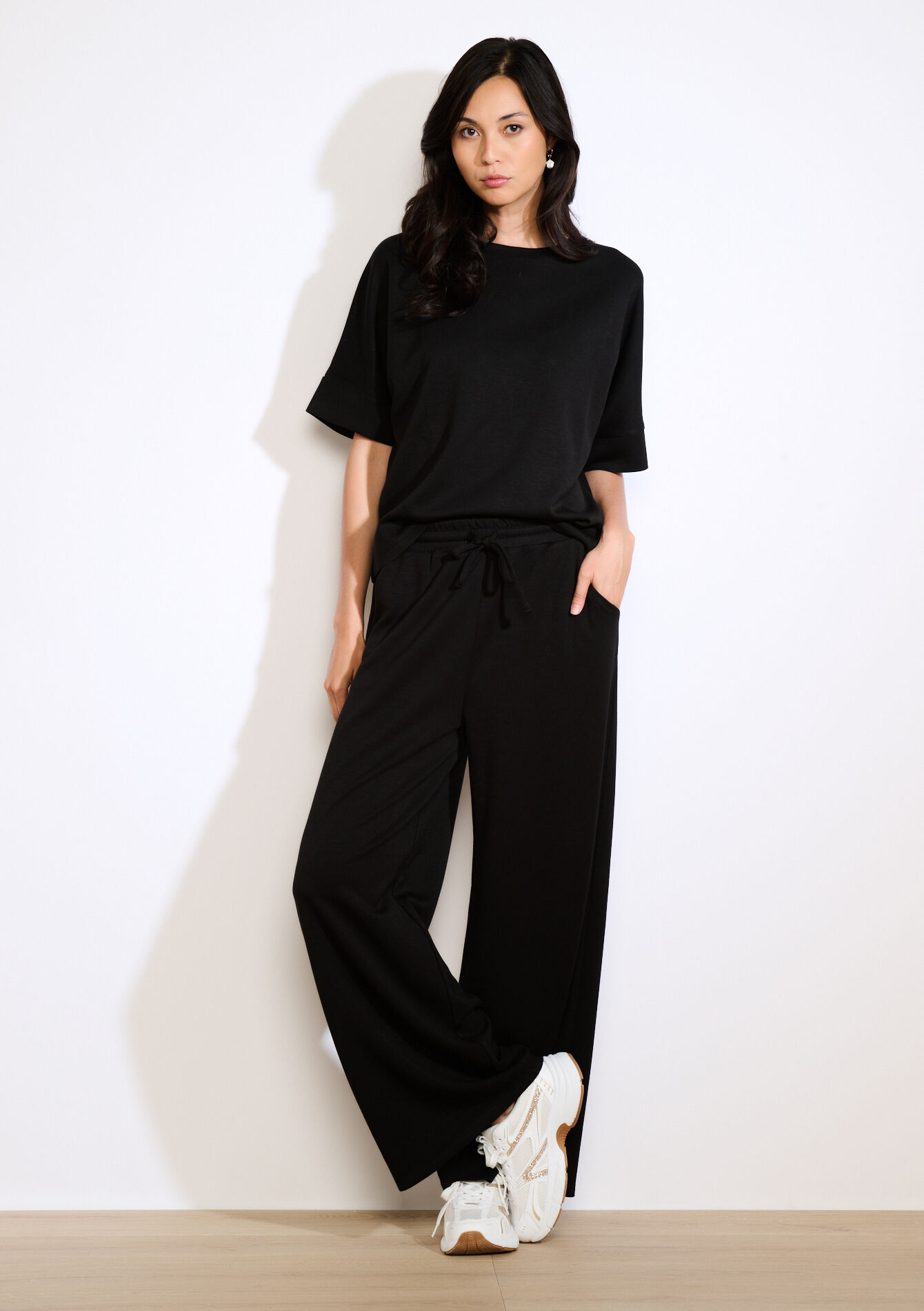 T-shirt ample en jersey, T-shirt ample en jersey - BLACK - 15100383_1119