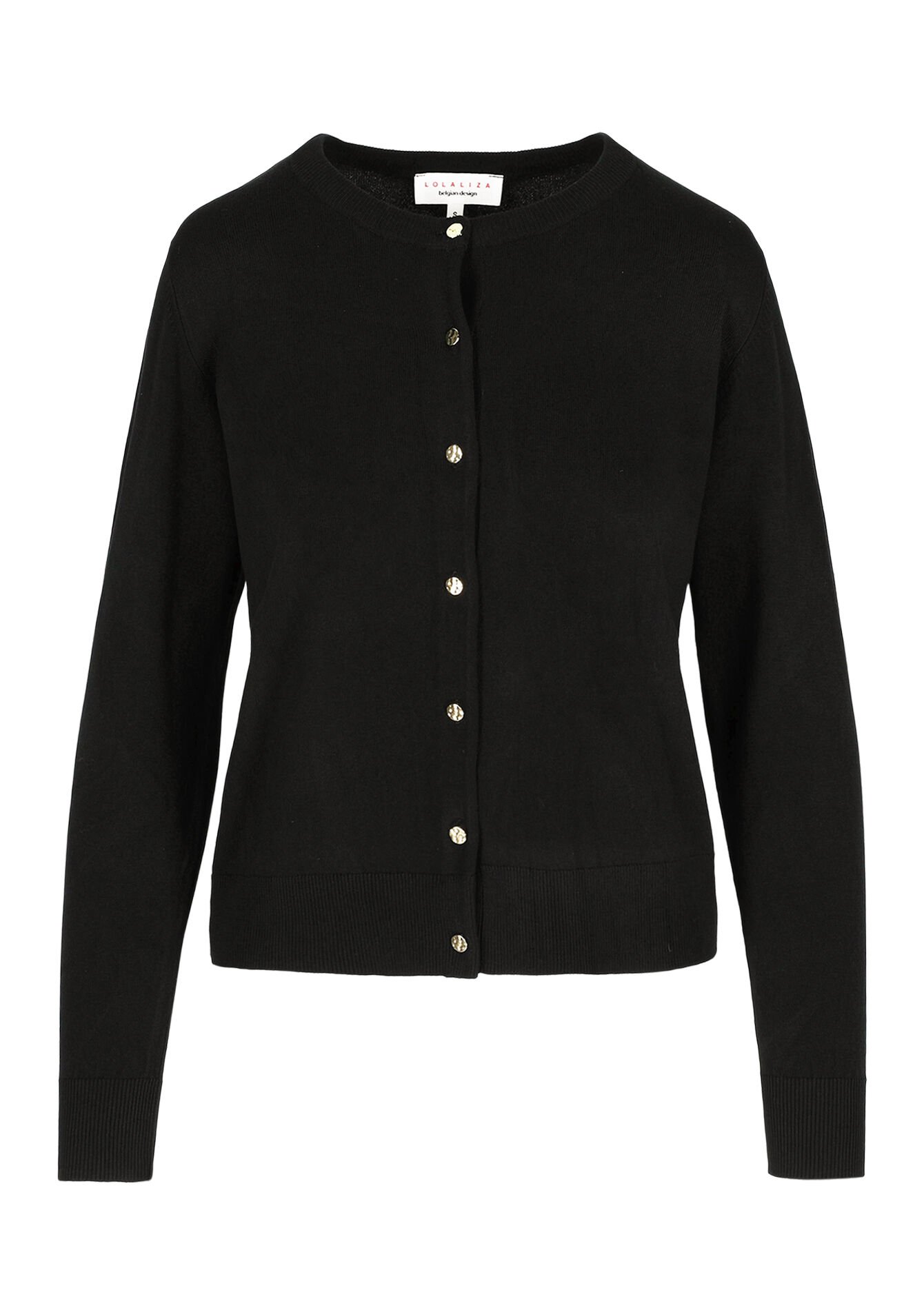 Klassiek gebreid vestje, Klassiek gebreid vestje - BLACK - 04101275_1119