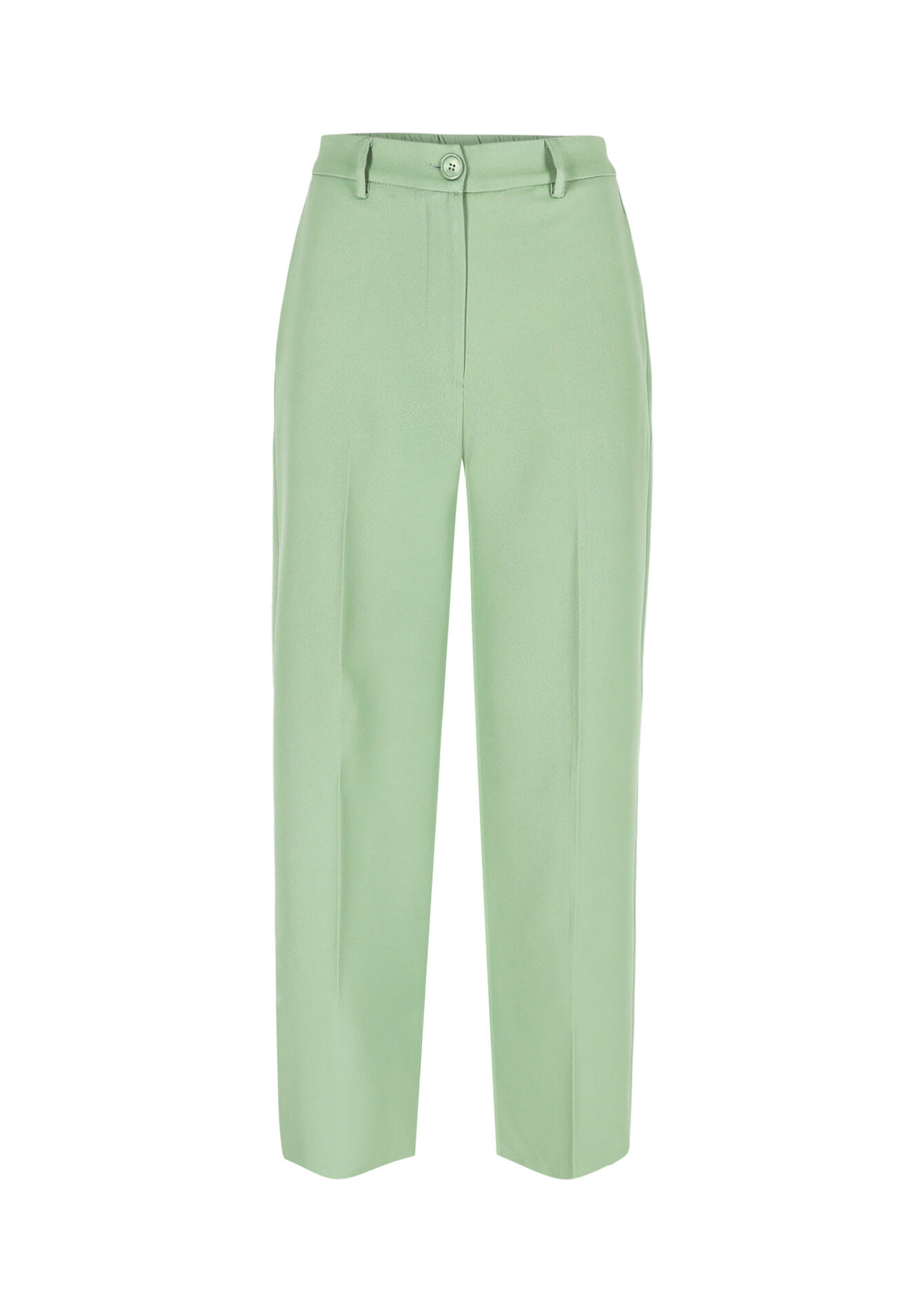 Wide leg broek in twill, Wide leg broek in twill - MINT GREEN - 06600957_1723