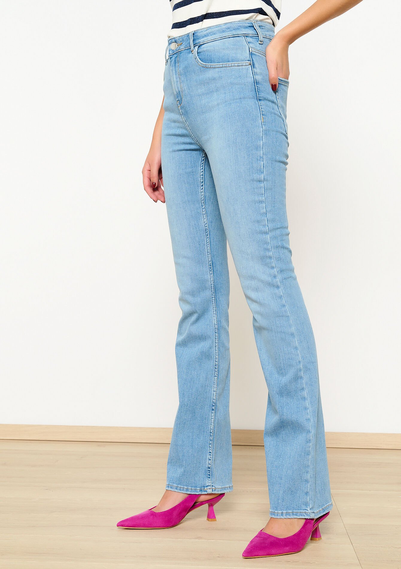 Bootcut jeans - BLUE BLEACHED - 22000504_0502