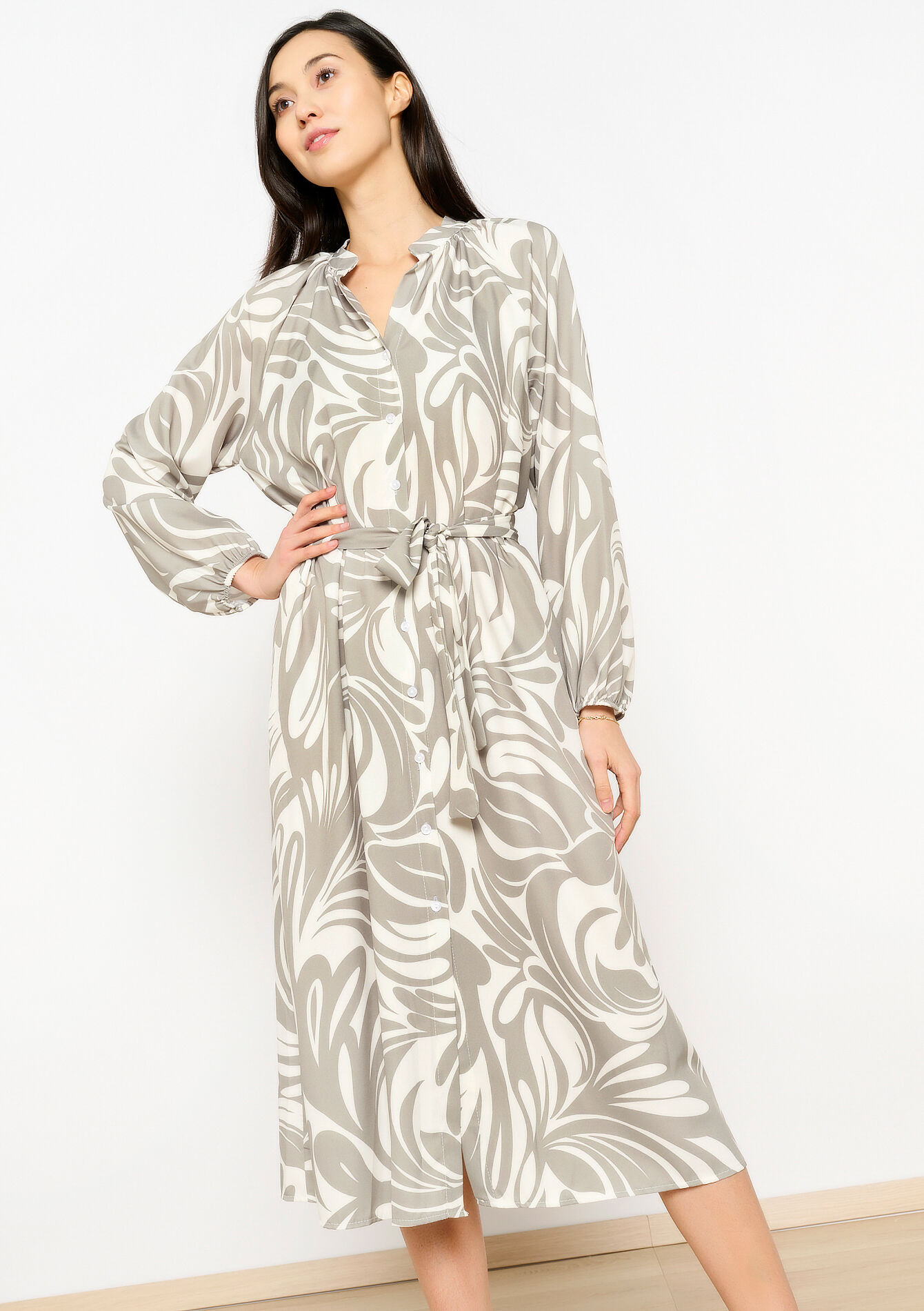 Hemdjurk met print - OFFWHITE - 08602291_1001