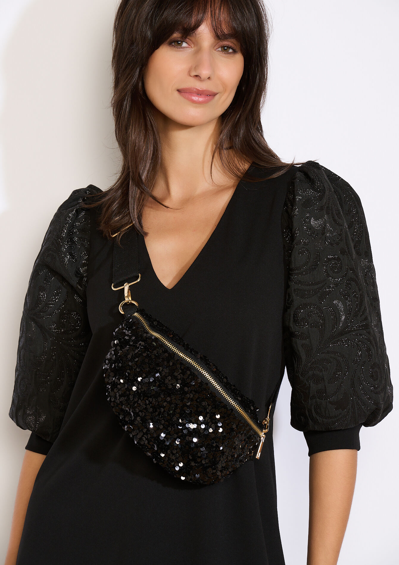 Heuptasje met pailletten, Heuptasje met pailletten - BLACK - 14001913_1119