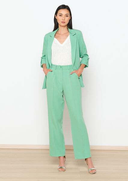 Straight trousers - MINT GREEN - 06100625_1723