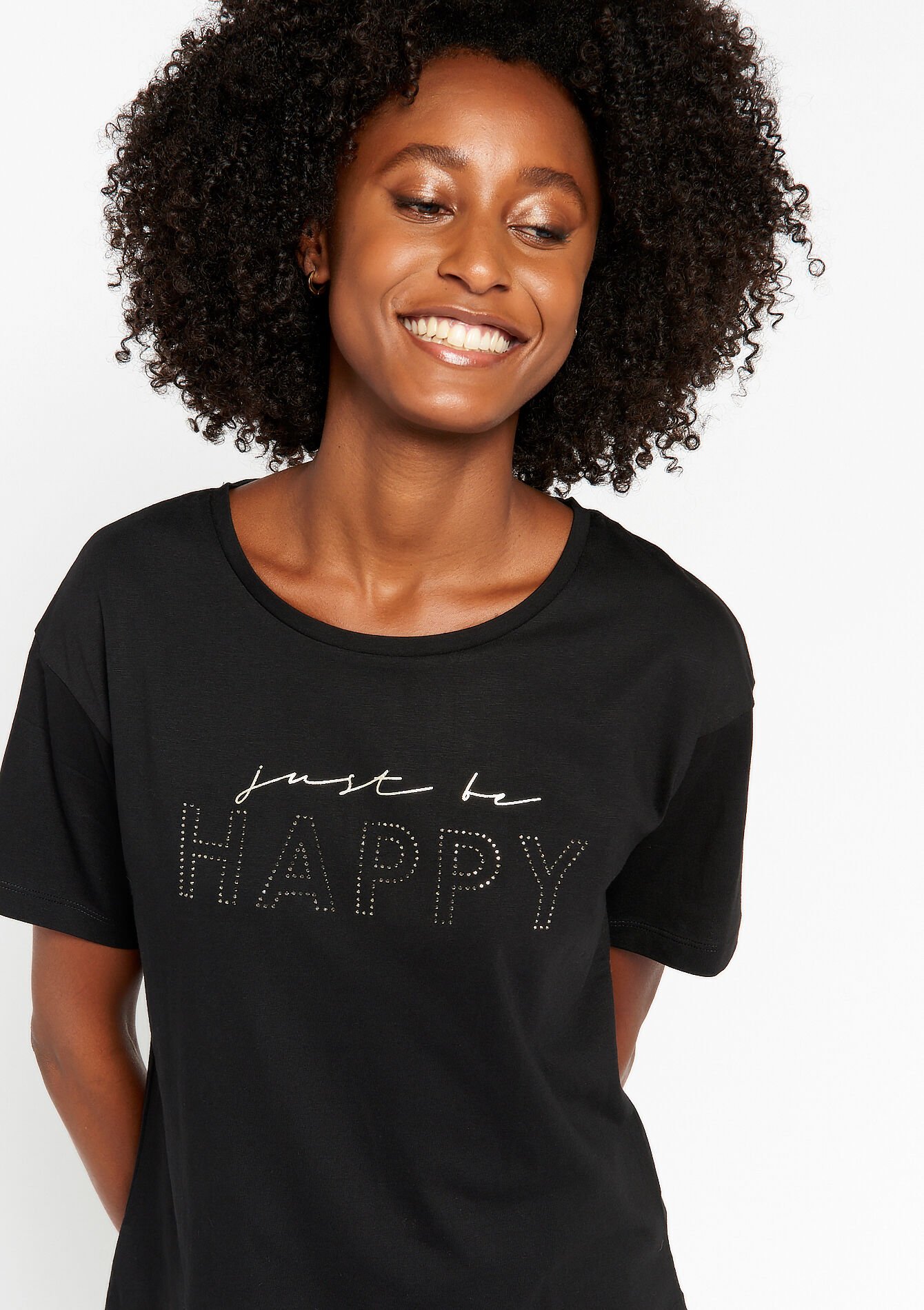 T-shirt with artwork, T-shirt with artwork - BLACK - 1077378