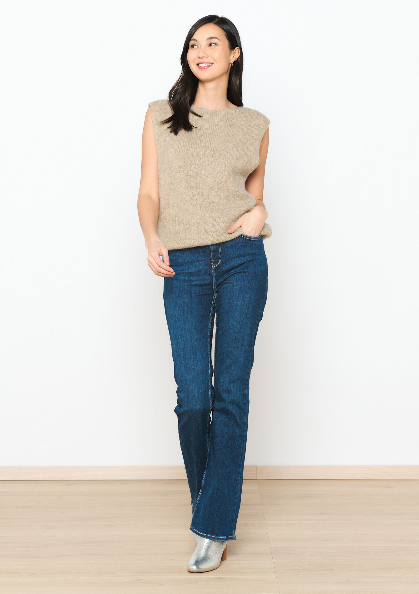 Oversized tank top, Oversized tank top - BEIGE MEL - 1098045