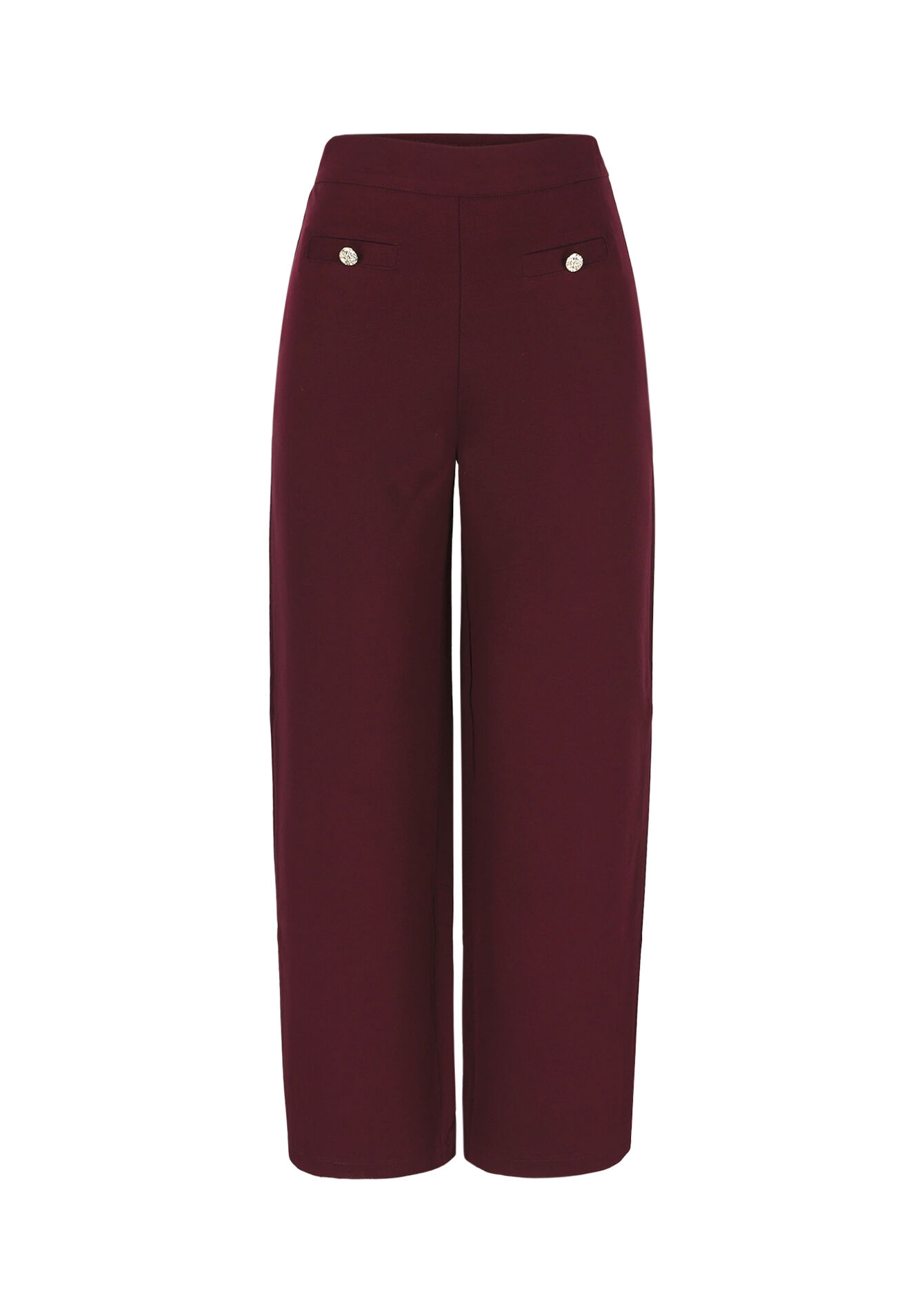 Broek met structuur - AUBERGINE - 06601105_1537