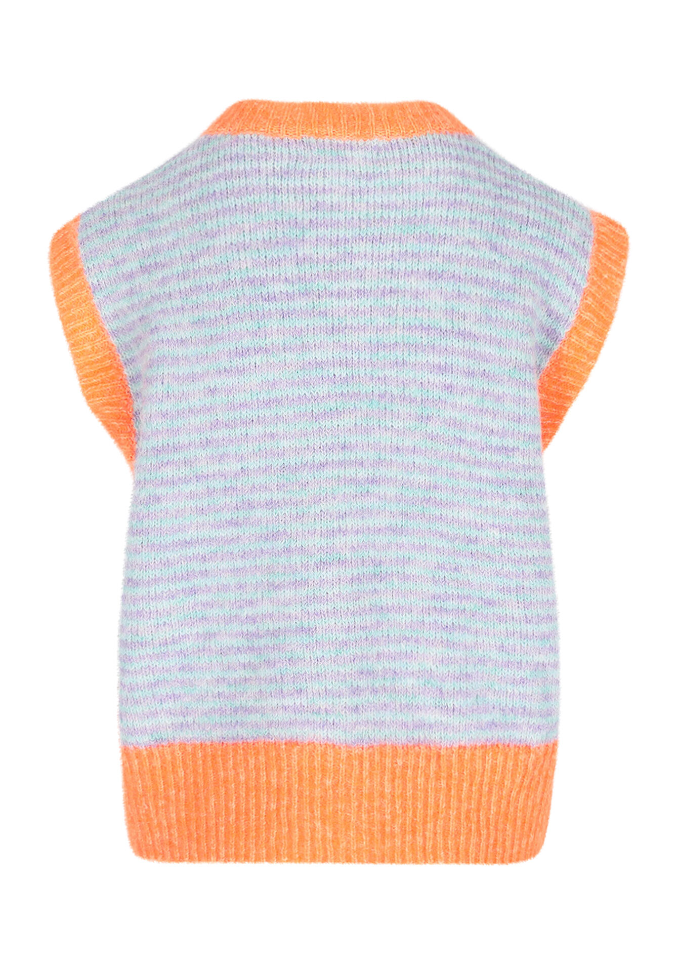 Gilet met strepen  - LT BLUE - 04101339_2519