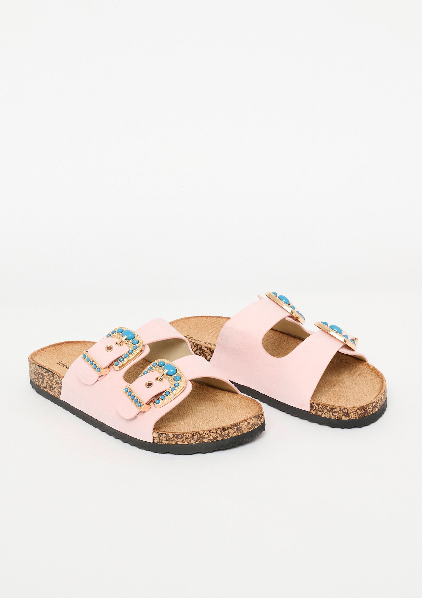 Sandalen met siergespen - NUDE PINK - 13000856_1301