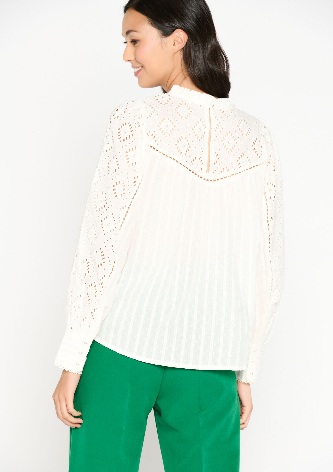 Blouse met kant, Blouse met kant - OPTICAL WHITE - 05702248_1019