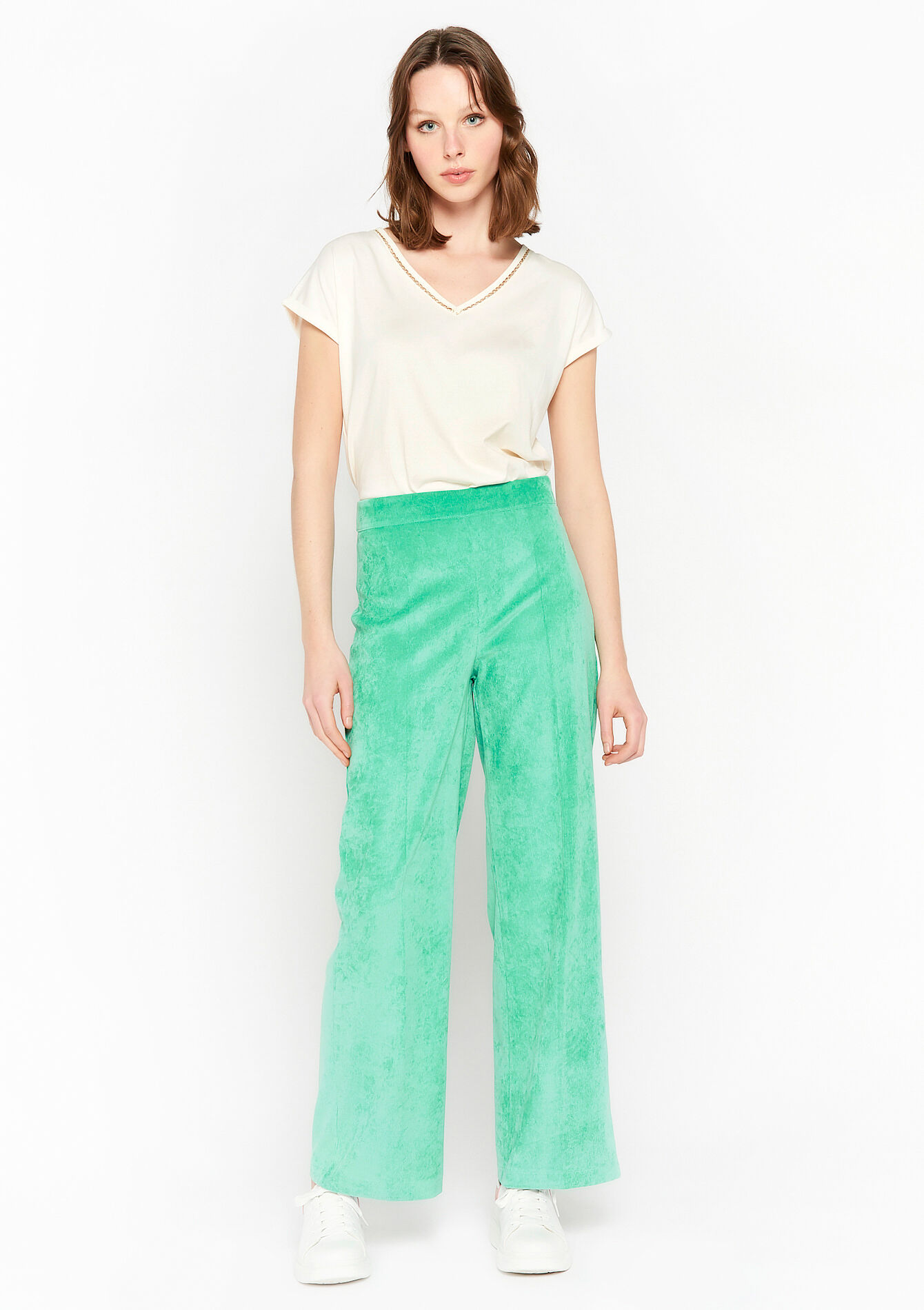 Corduroy broek - GREEN APPLE - 06600720_1783