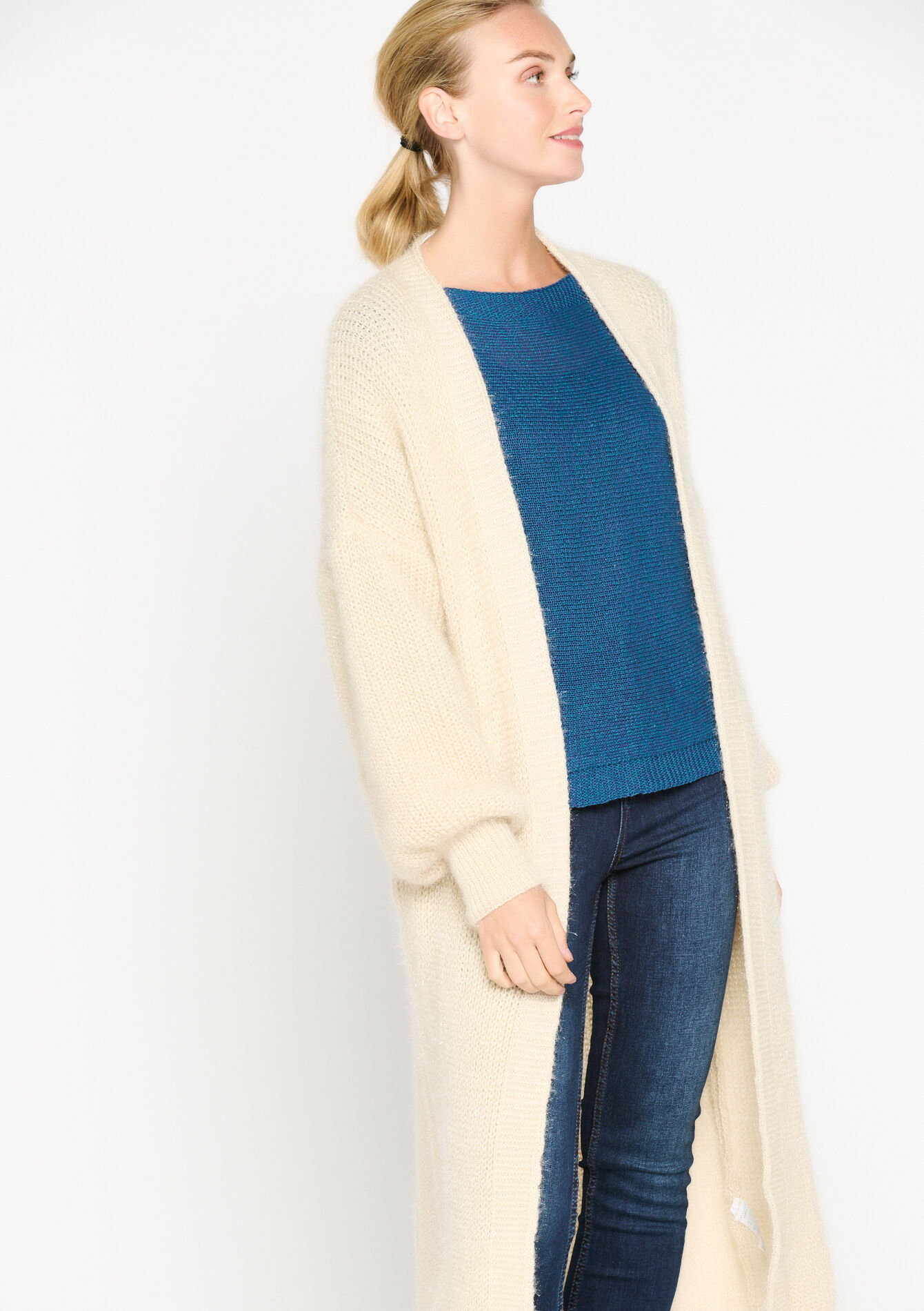 Lange cardigan - OFFWHITE - 04800277_1001