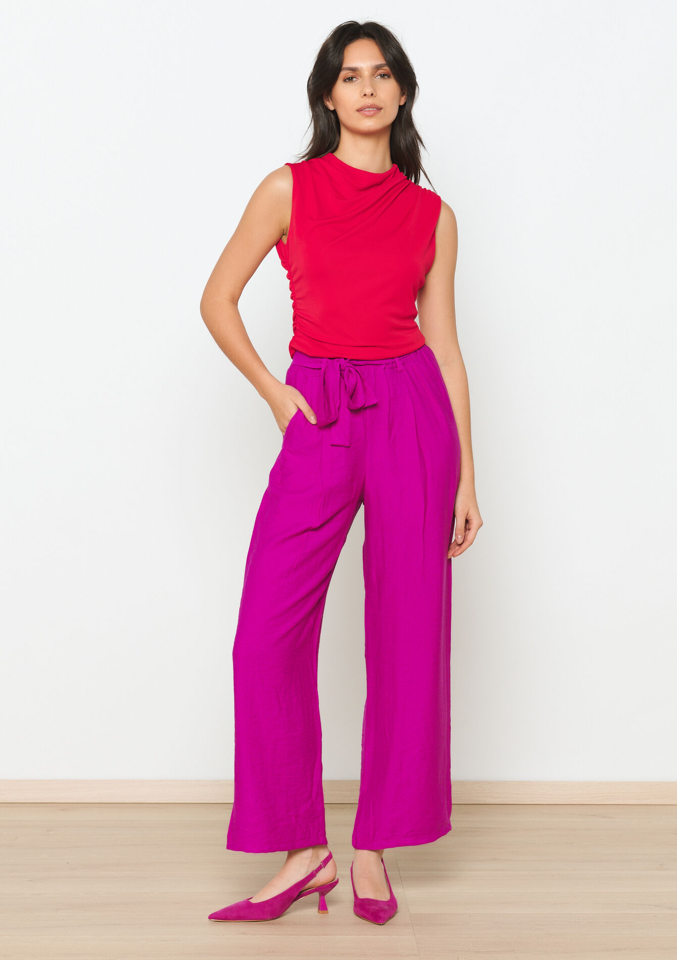 Draped top - RED LOLLIPOP - 02200417