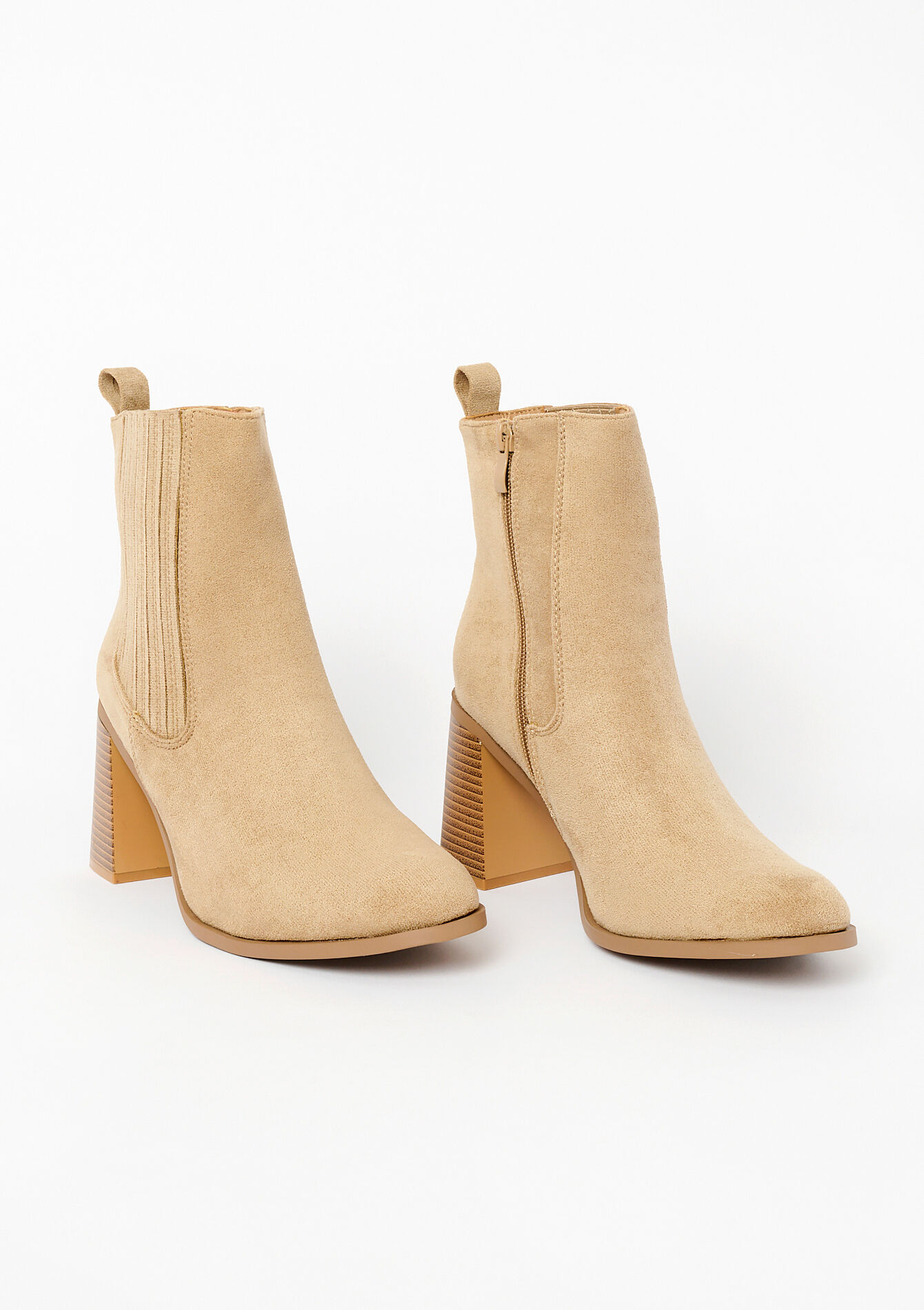 Suede ankle boots, Suede ankle boots - LT TAUPE MEL - 13100262_1033