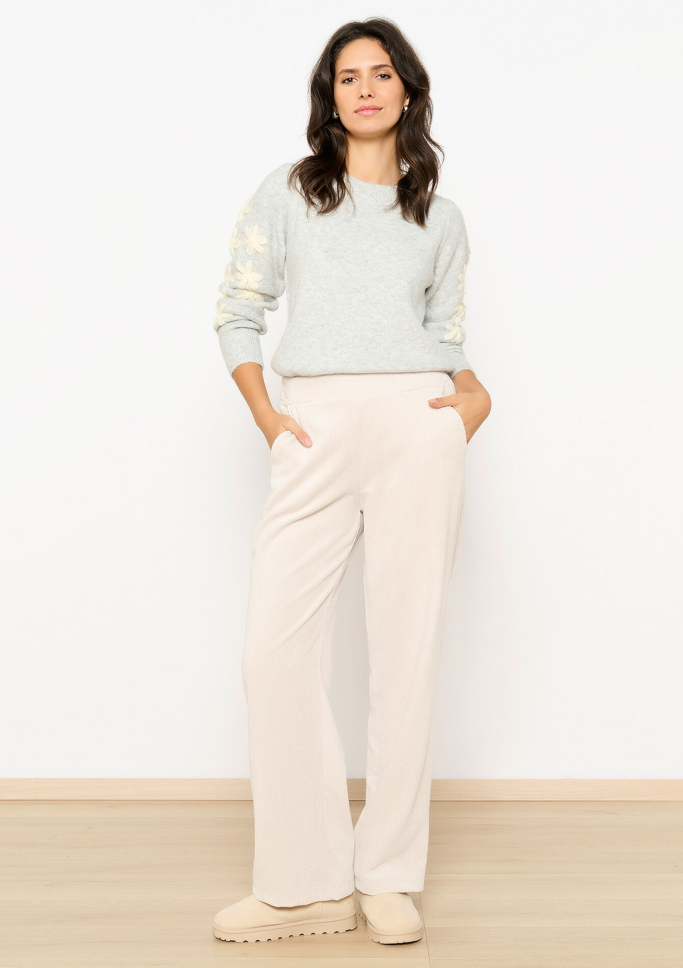 Corduroy broek, Corduroy broek - VANILLA WHITE - 06600934_1013