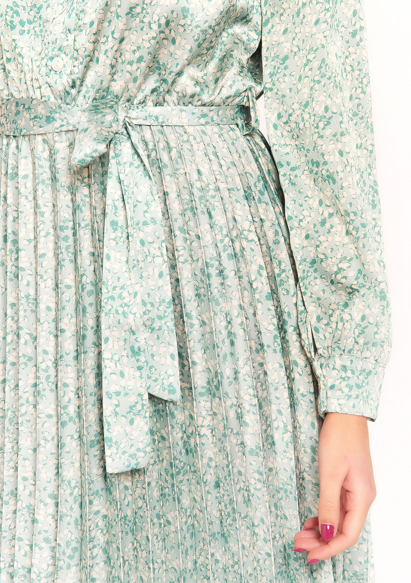 Hemdjurk met plissé - MINT GREEN - 08103166