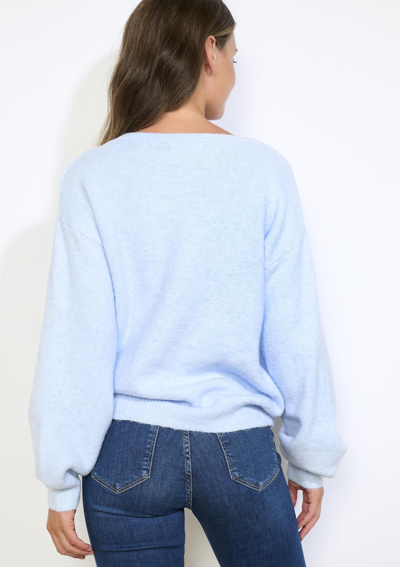 Pull en maille texturée, Pull en maille texturée - LT BLUE - 04007046_2519