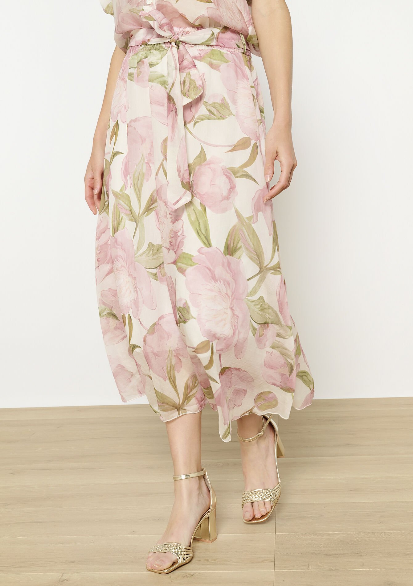 Lange bloemenrok, Lange bloemenrok - OFFWHITE - 07101390_1001