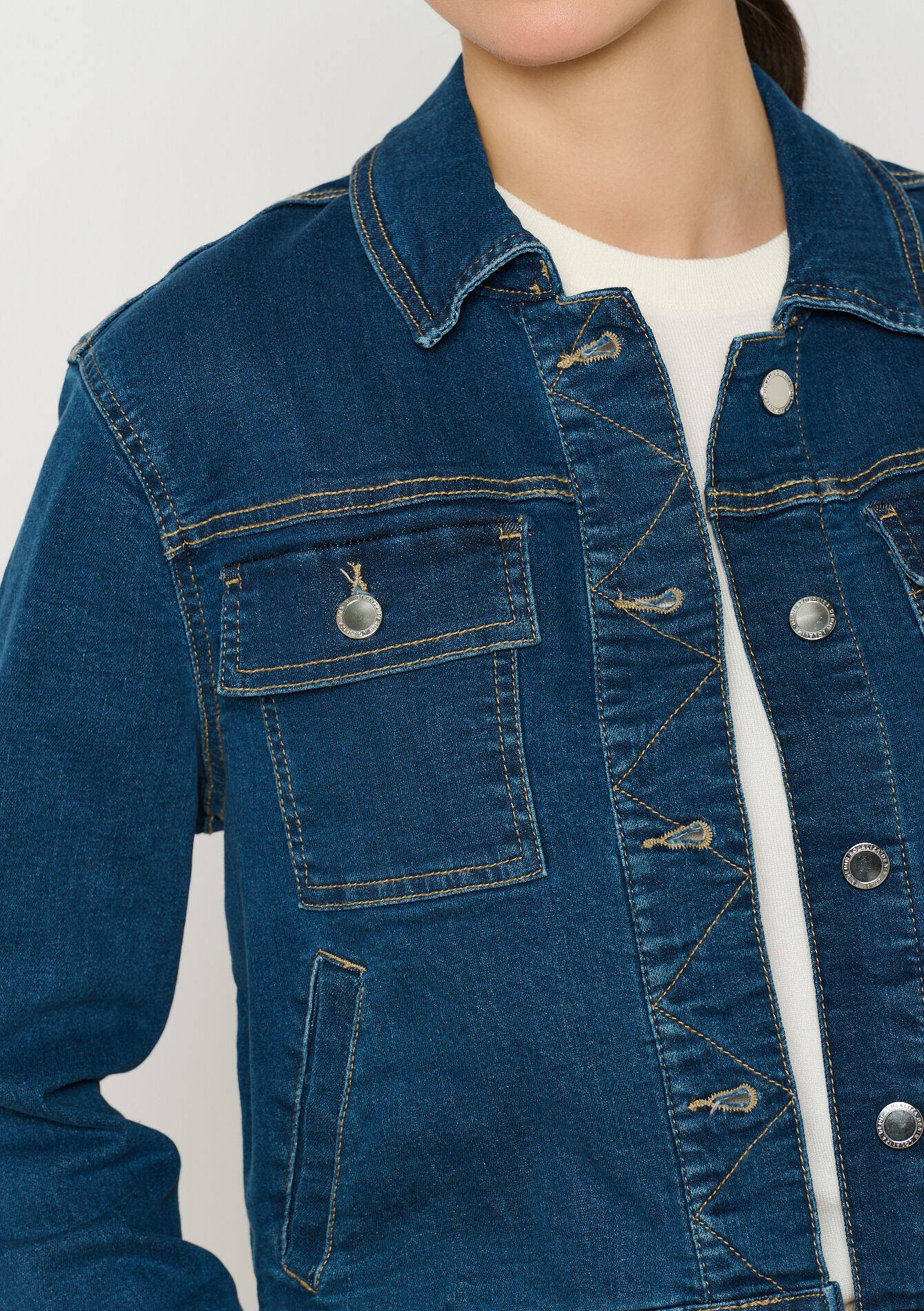 Denim jacket, Denim jacket - MEDIUM BLUE - 09100982_0500