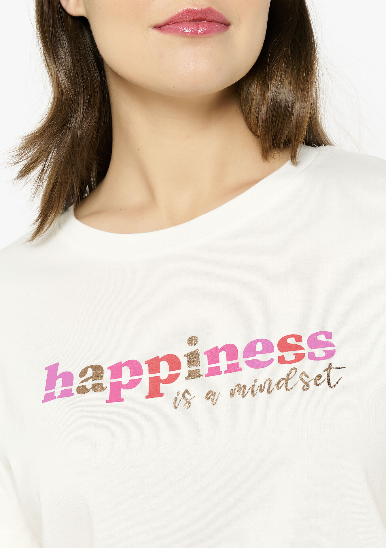 Katoenen T-shirt met kunstwerk, Katoenen T-shirt met kunstwerk - OFFWHITE - 02301673_1001