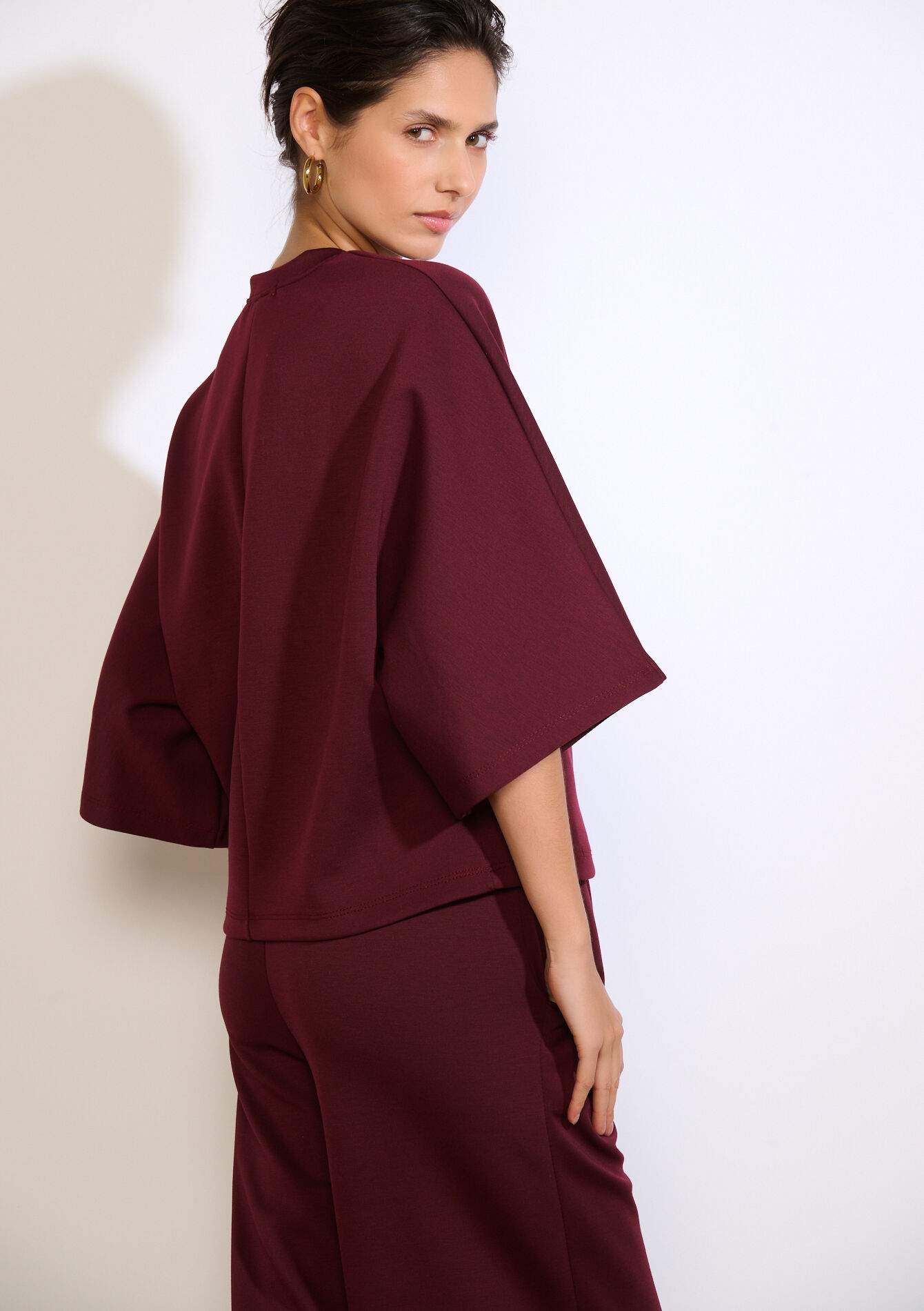 Sweater met wijde mouwen, Sweater met wijde mouwen - BORDEAUX WINE - 03001814_5514