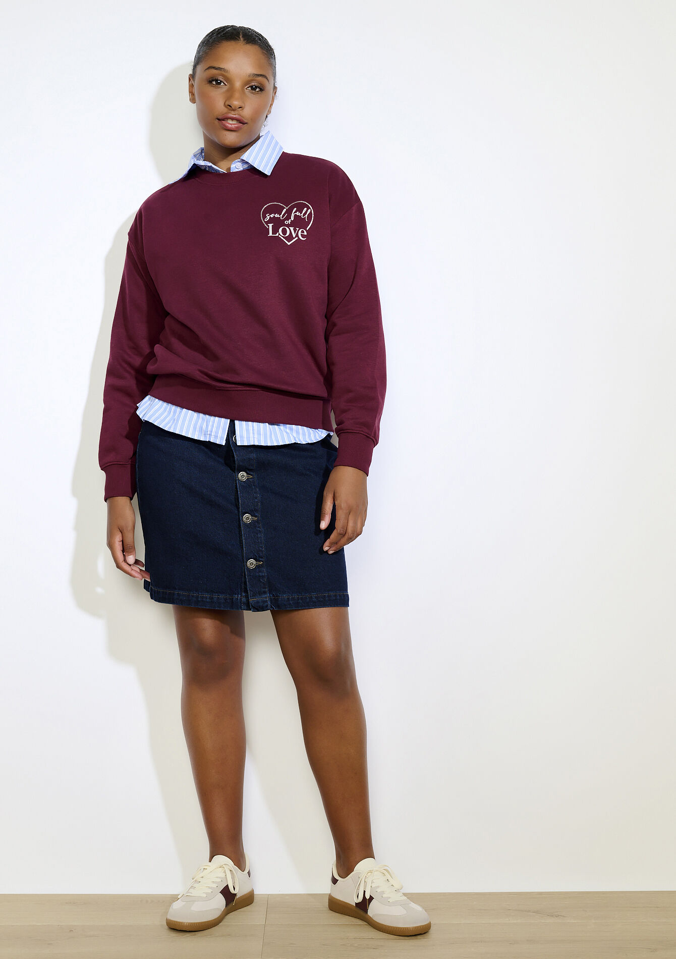 Sweater met tekst, Sweater met tekst - VANILLA WHITE - 03001765