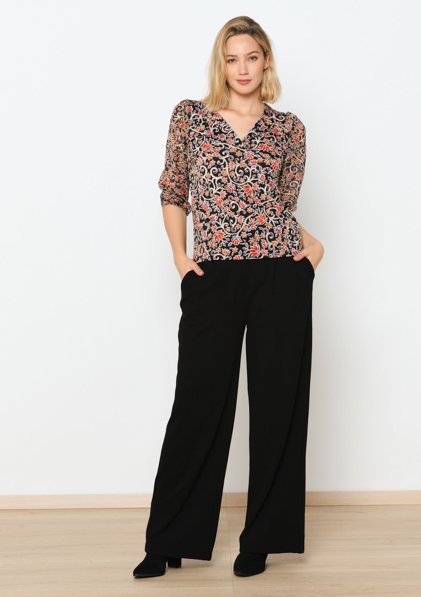 T-shirt met print, T-shirt met print - BLACK - 02400262_1119