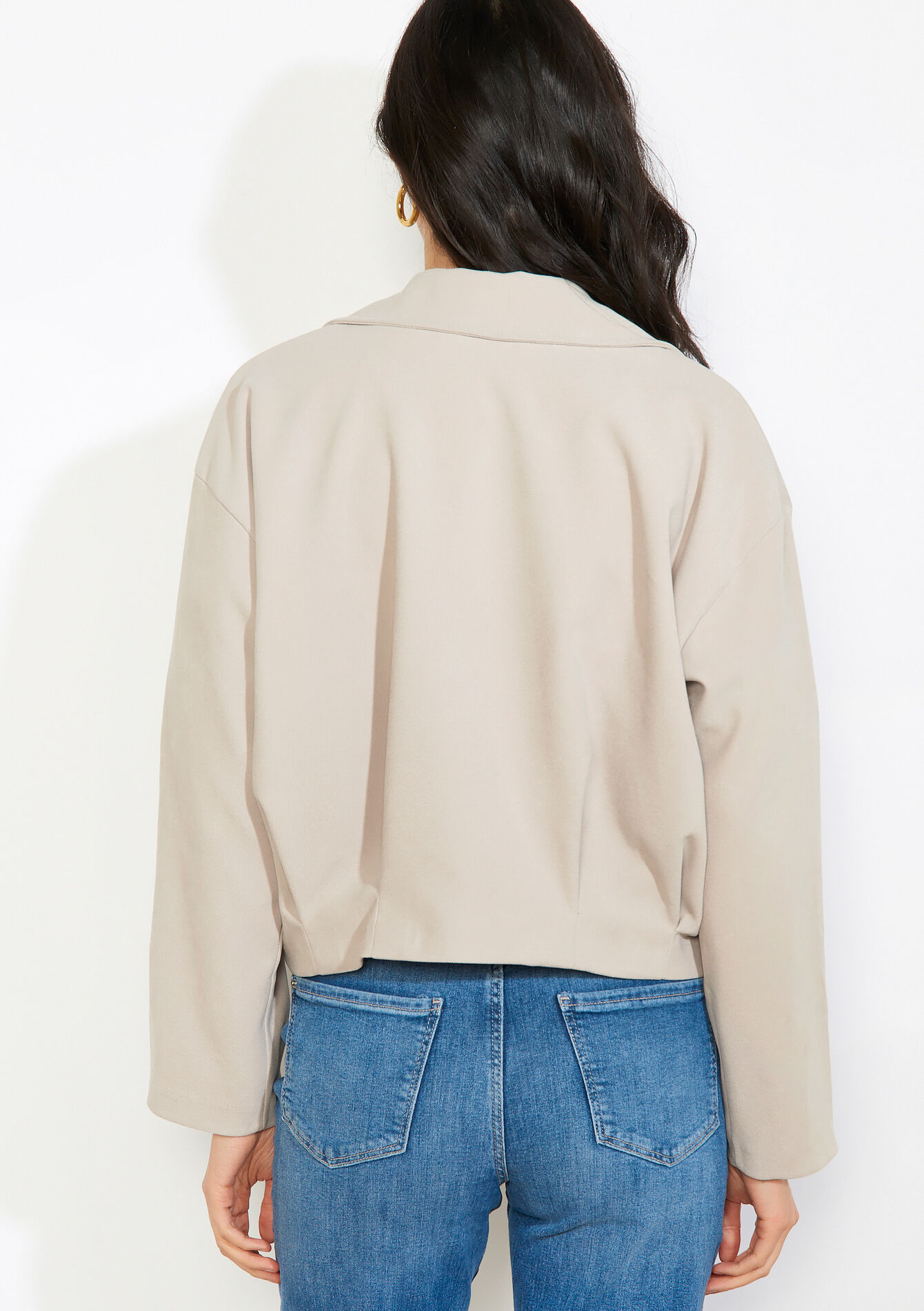 Zachte blousejas - LT BEIGE - 09101175_2527