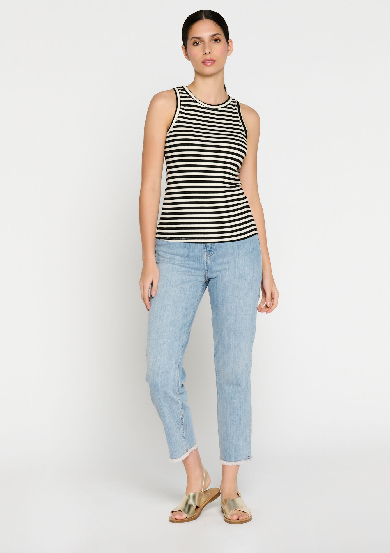 Geribbelde top - BLACK - 02200358_1119