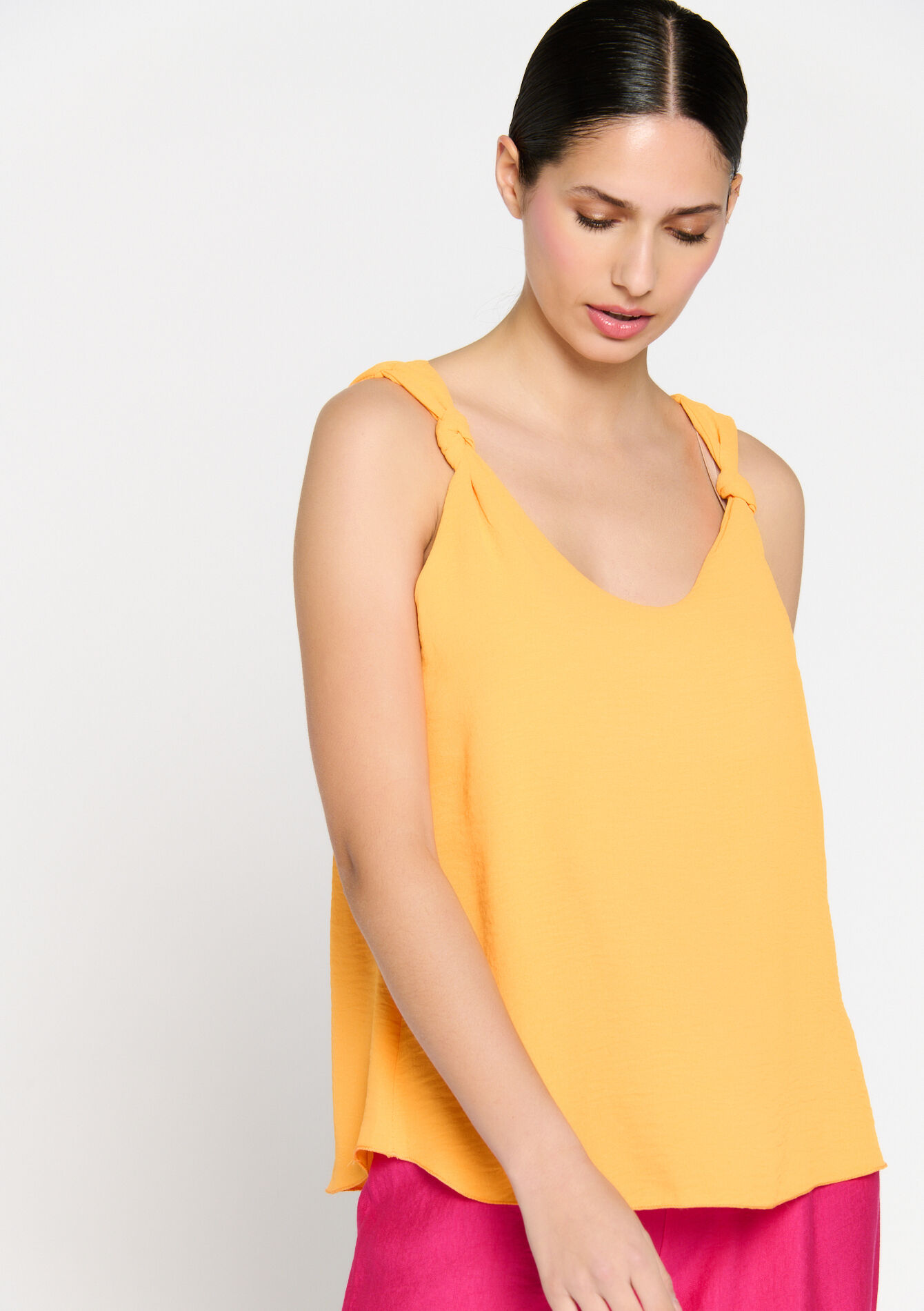 Débardeur à col bas, Débardeur à col bas - ORANGE MANGO - 1079186