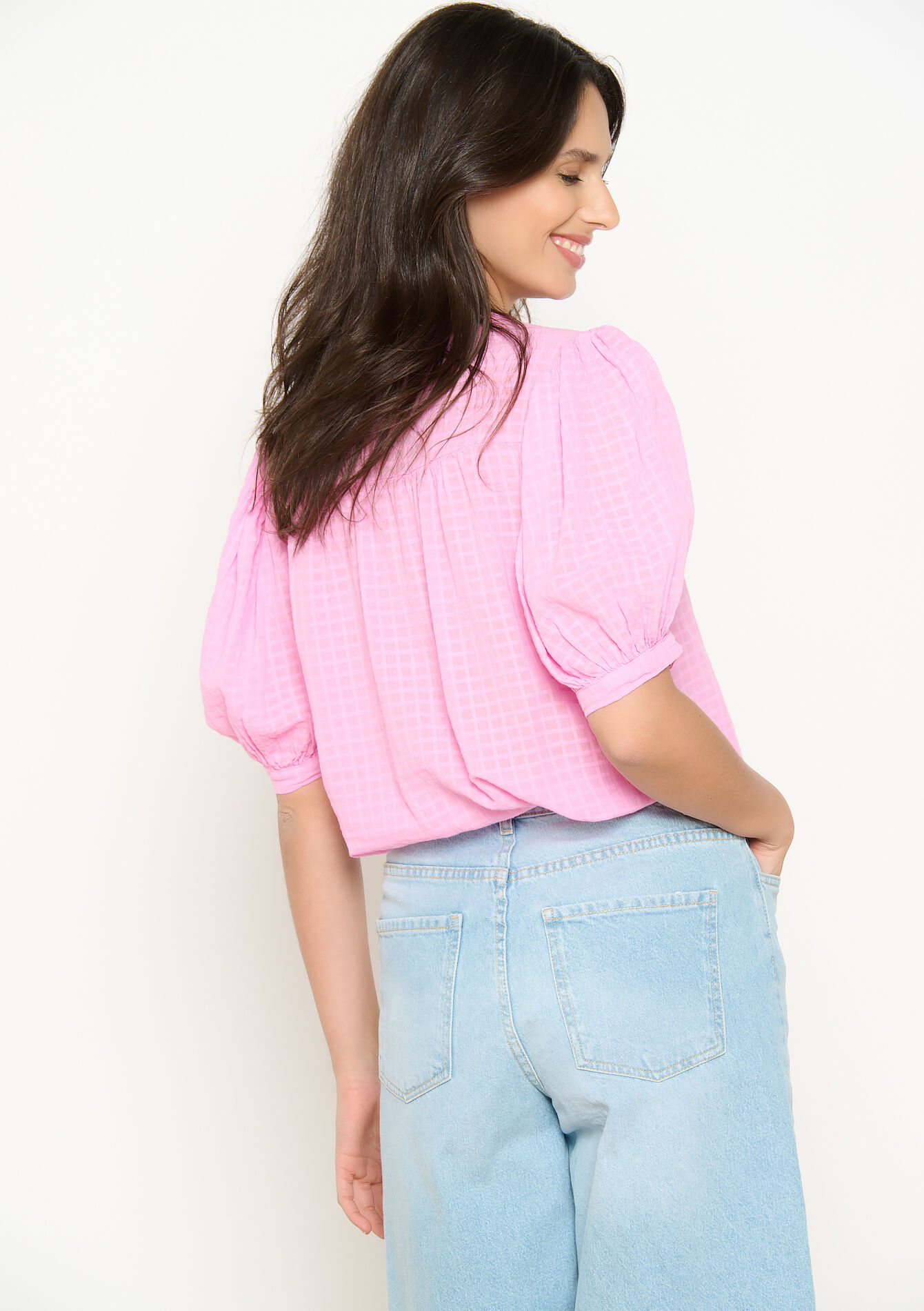 Textuur blouse - PINK BUBBLEGUM - 05702870_1477