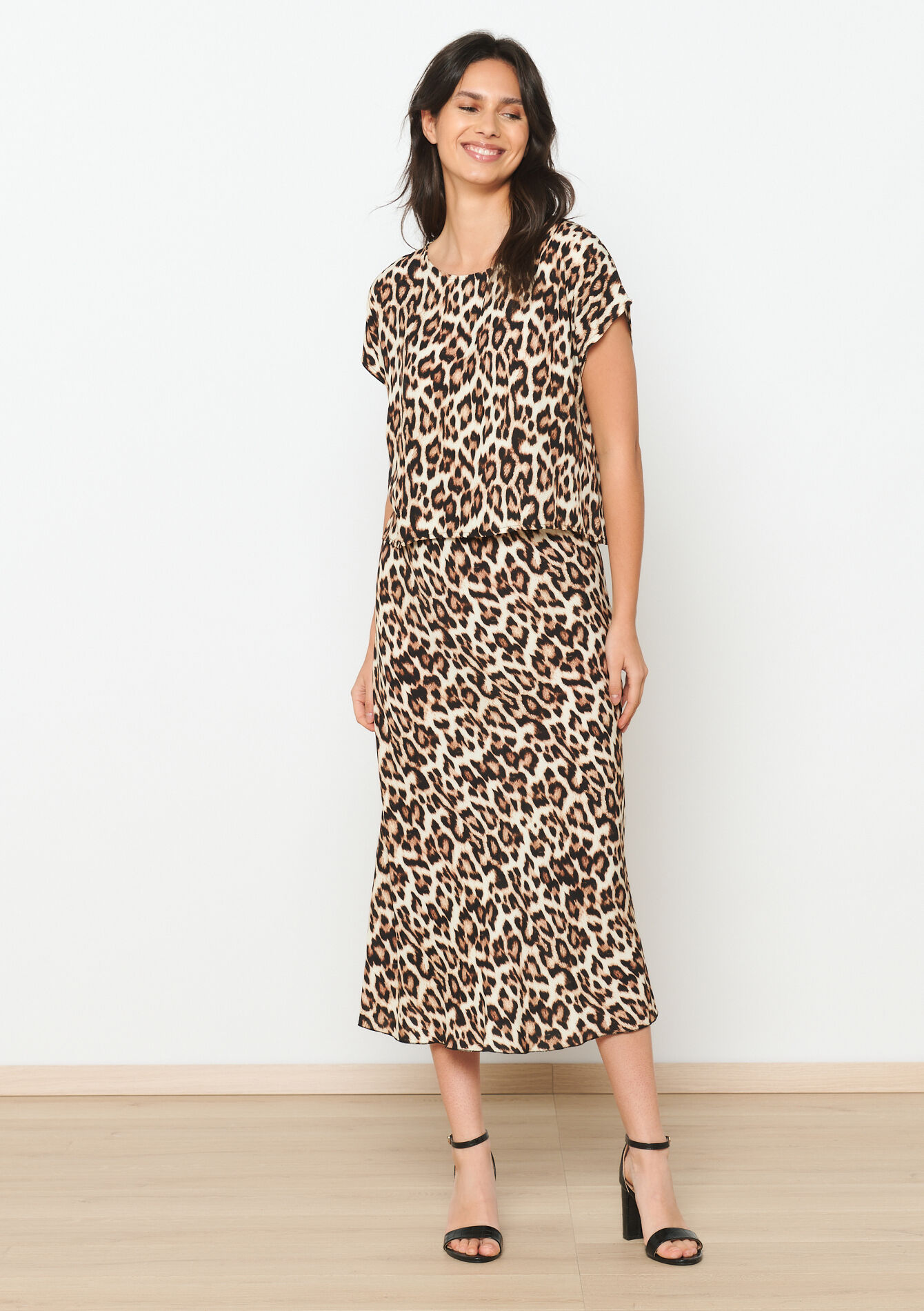 Rok met luipaardprint, Rok met luipaardprint - LT BEIGE - 07101246_2527