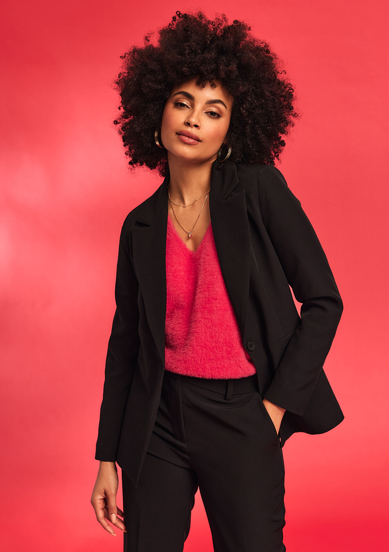 Suiting blazer, Suiting blazer - BLACK - 09100749_1119